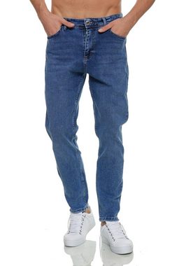 Denim House Loose-fit-Jeans MOM-Fit Jeans Herren einfarbig Basic Stretchdenim