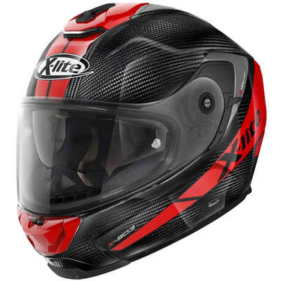 X-lite Motorradhelm X-Lite X-903 Ultra Carbon Grand Tour Carbon / Rot Integralhelm S