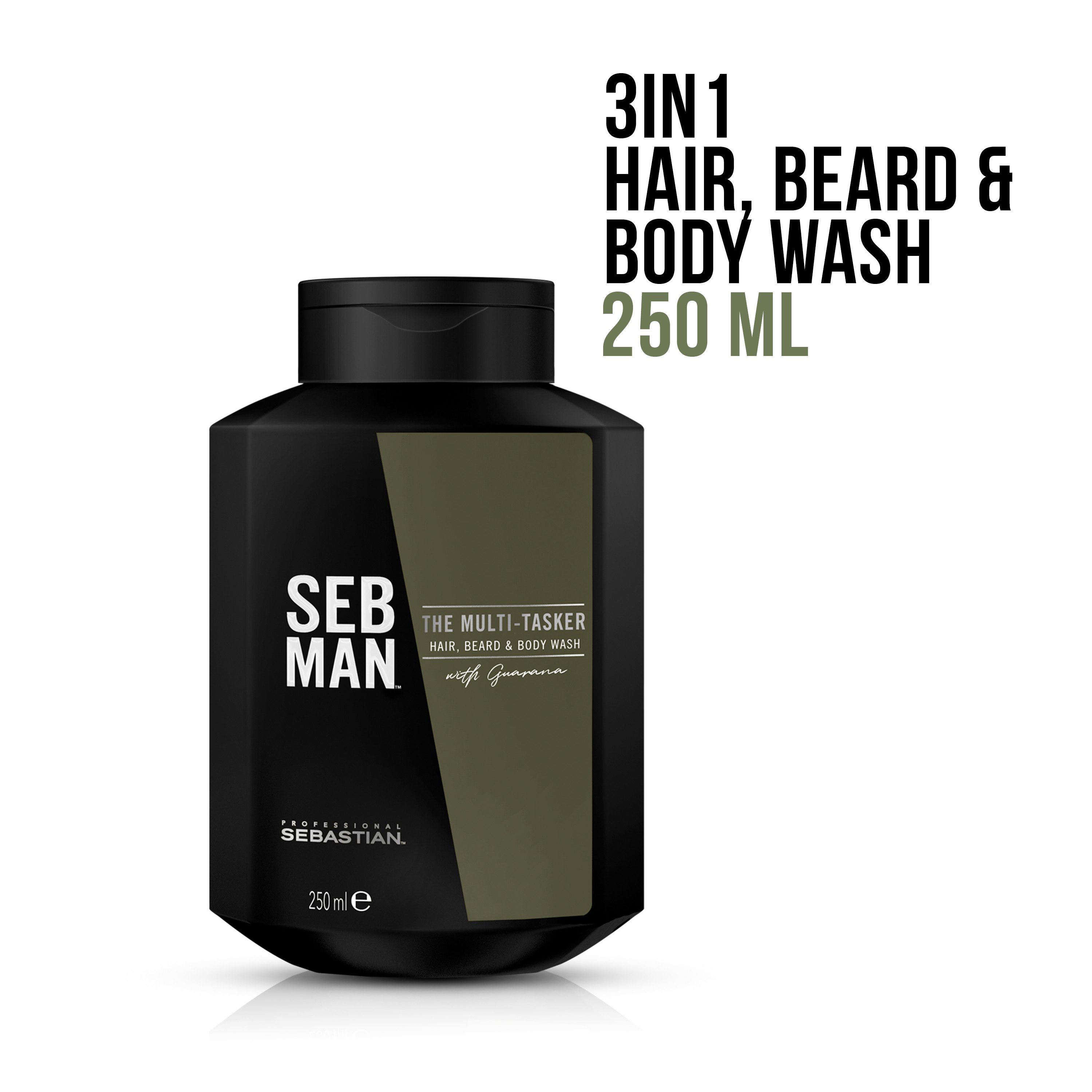 Seb Man Haarshampoo SEB MAN THE MULTITASKER 3IN1 HAIR, BEARD & BODY WASH, Für Haar, Bart und Körper