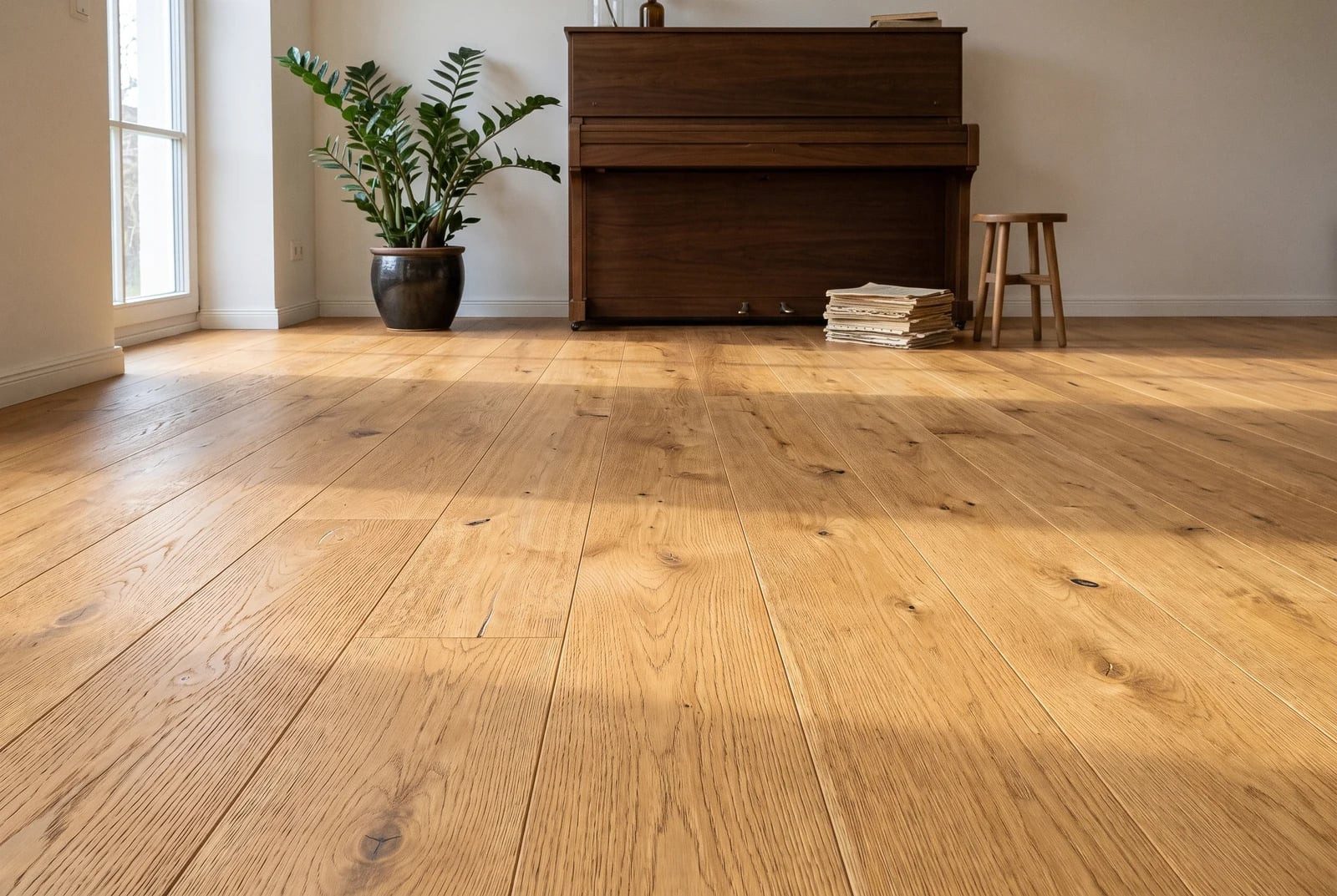 DielenDealer Parkett Landhausdiele Eiche Seattle rustikal gebürstet geölt Klick 190x1900mm, Packung, Landhausdiele, Klicksystem, 2,888 m² pro Paket – Bild 2 von 5
