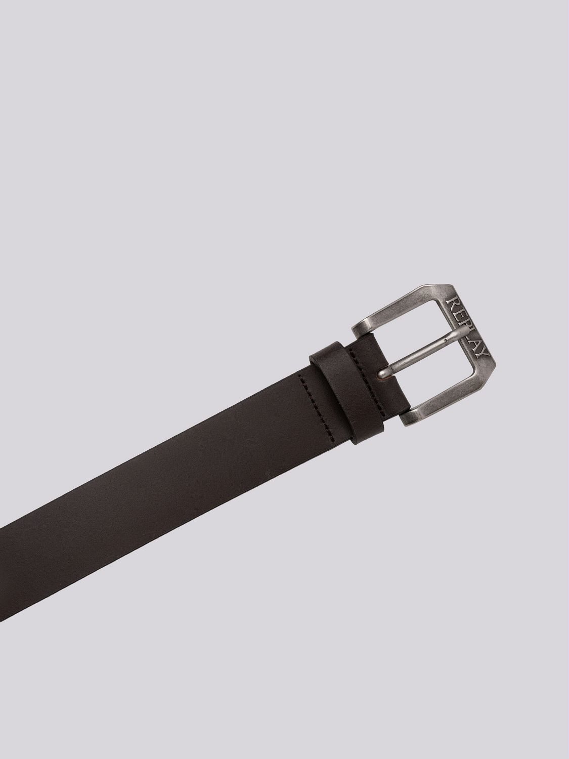 Replay Ledergürtel mit matter Schließe