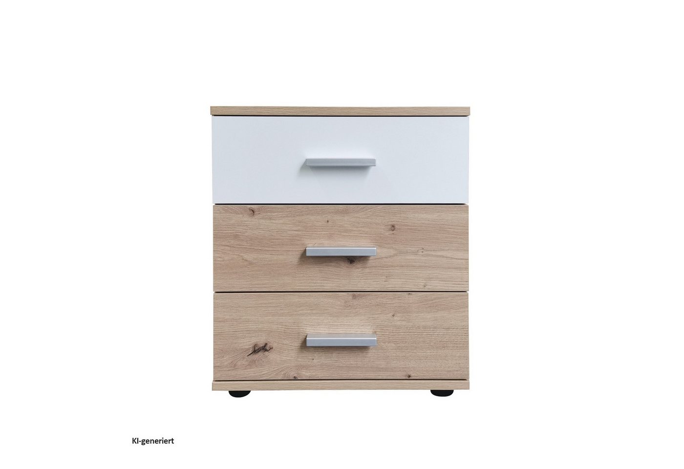 HTI-Line Nachtkommode Nachtschrank Nina mit 3 Schubladen (Stück, 1 Nachtschrank), Nachttisch Nachtkommode Nachtkonsole