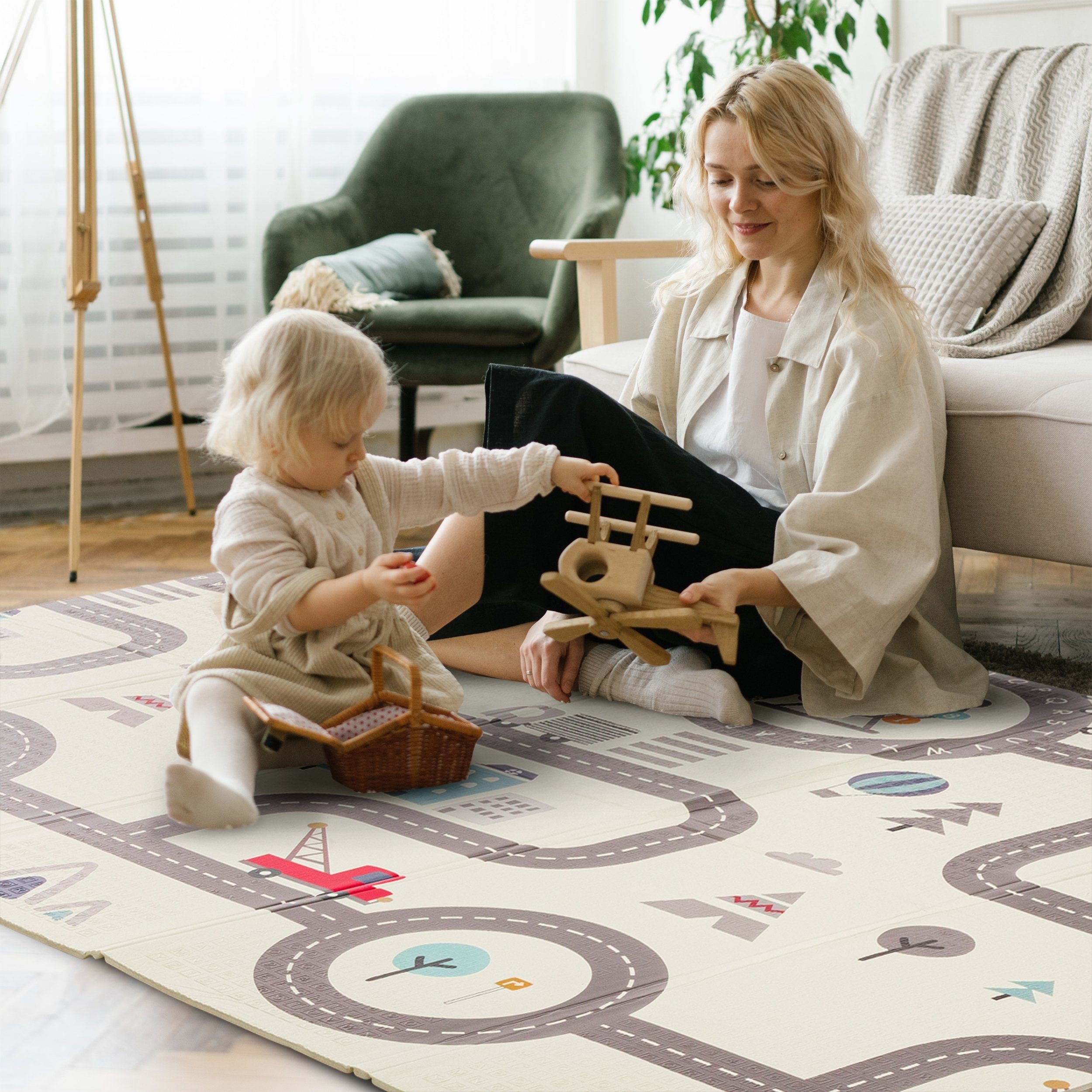 ONVAYA Bodenmatte Spielmatte, Krabbelmatte faltbar, 150x200, 180x200