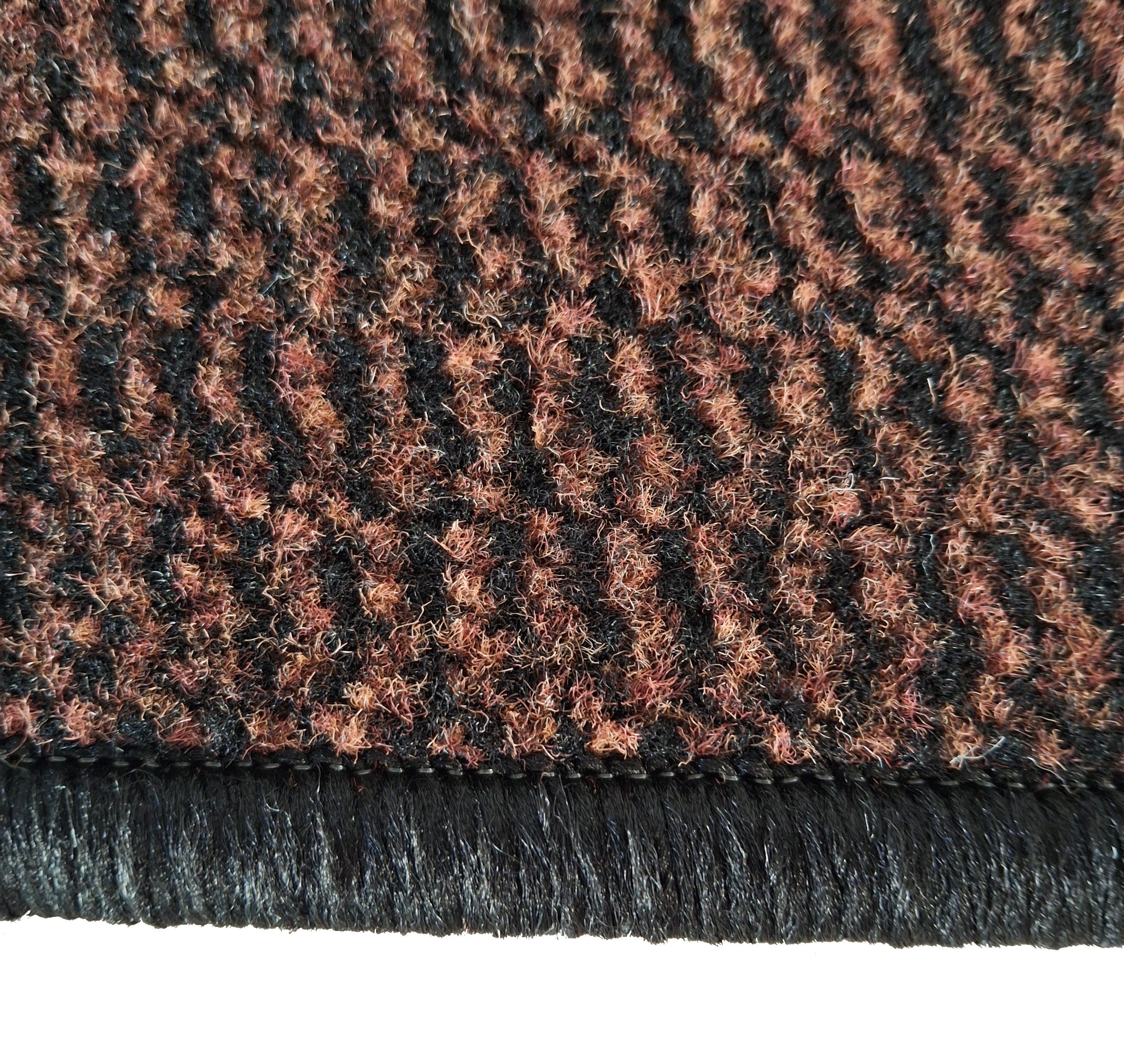 Mertex Fußmatte geometrische Schmutzfangmatte mit Kettelkante, halbrund