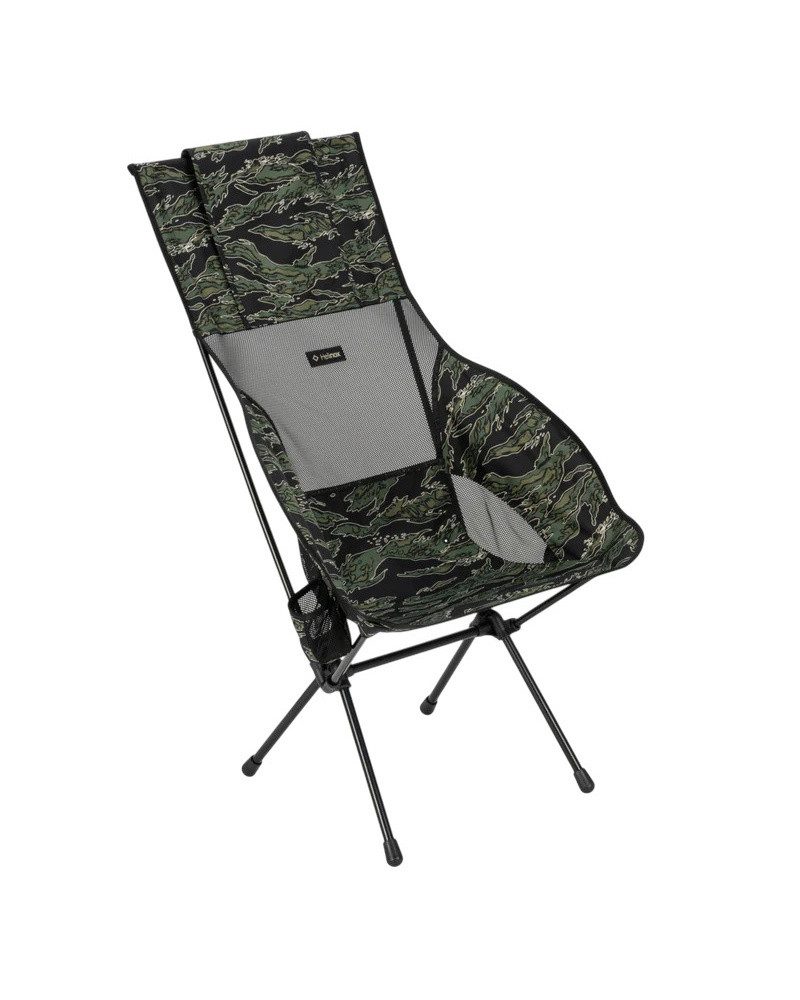 Helinox Campingstuhl Savanna Chair (größere Rückenlehne, breiterer Sitz) schwarz/grün/camo