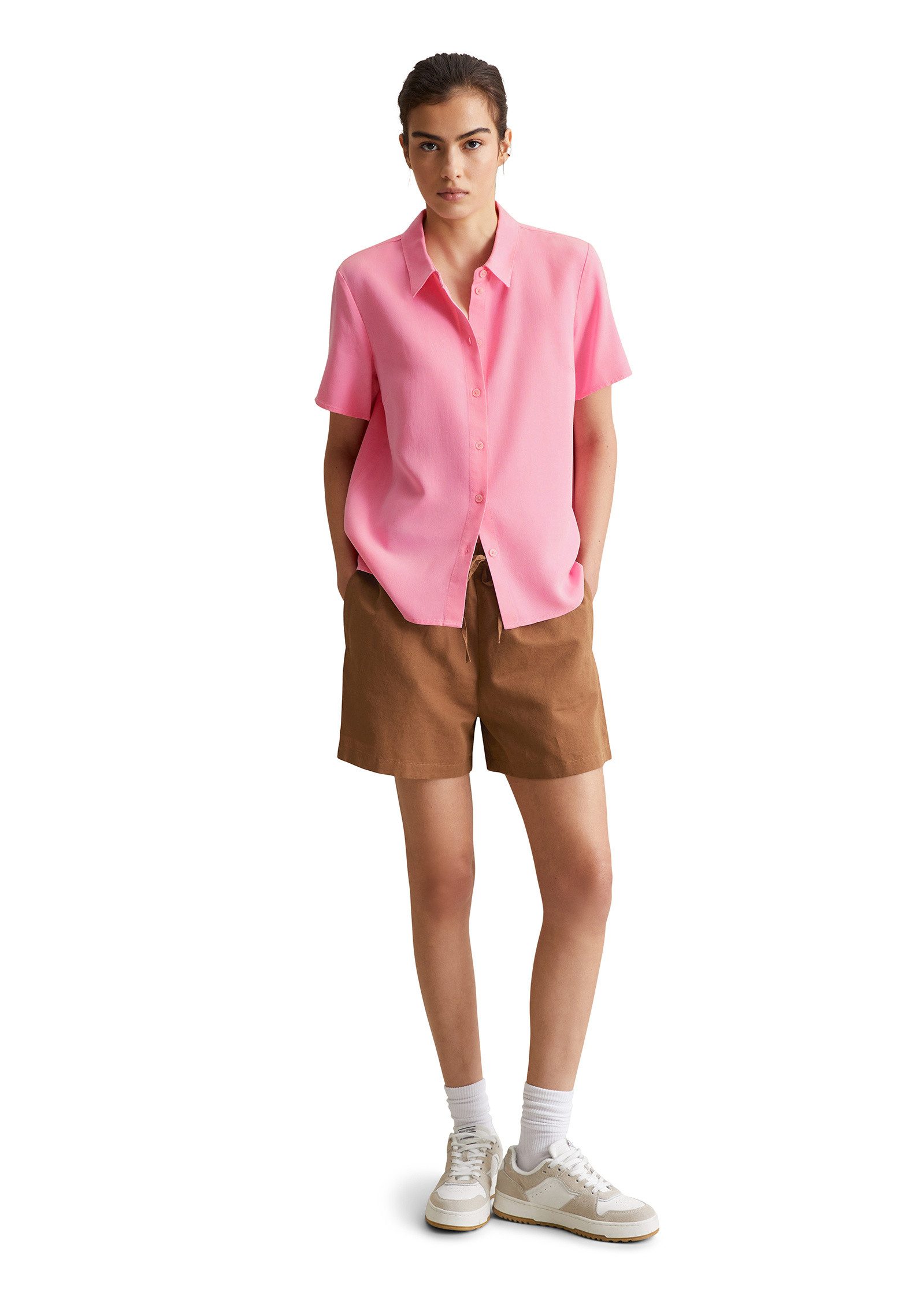 Marc O'Polo DENIM Kurzarmbluse aus TENCEL™ Lyocell