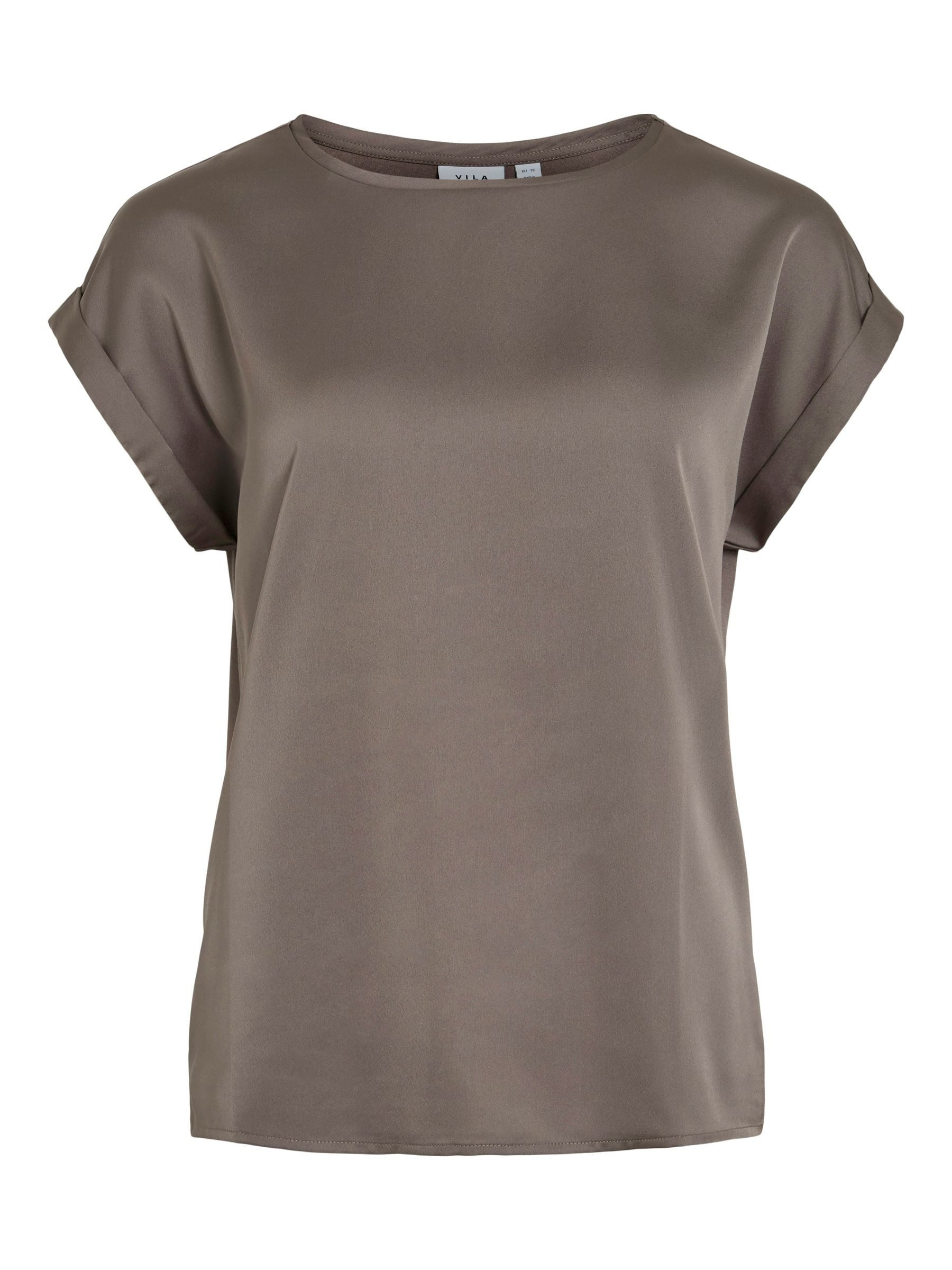 Vila T-Shirt Satin Blusen Kurzarm Basic günstig online kaufen