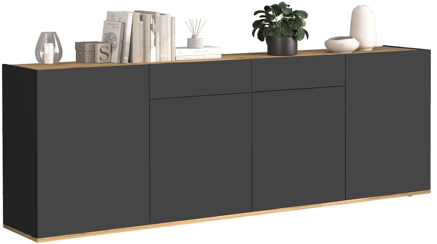 INOSIGN Sideboard GARDA, Kommode, Schrank, untere Türen mit Push-to-Open, M günstig online kaufen