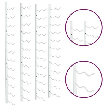 vidaXL Weinregal Wand-Weinregal für 24 Flaschen 2 Stk. Weiß Eisen, 1-tlg.