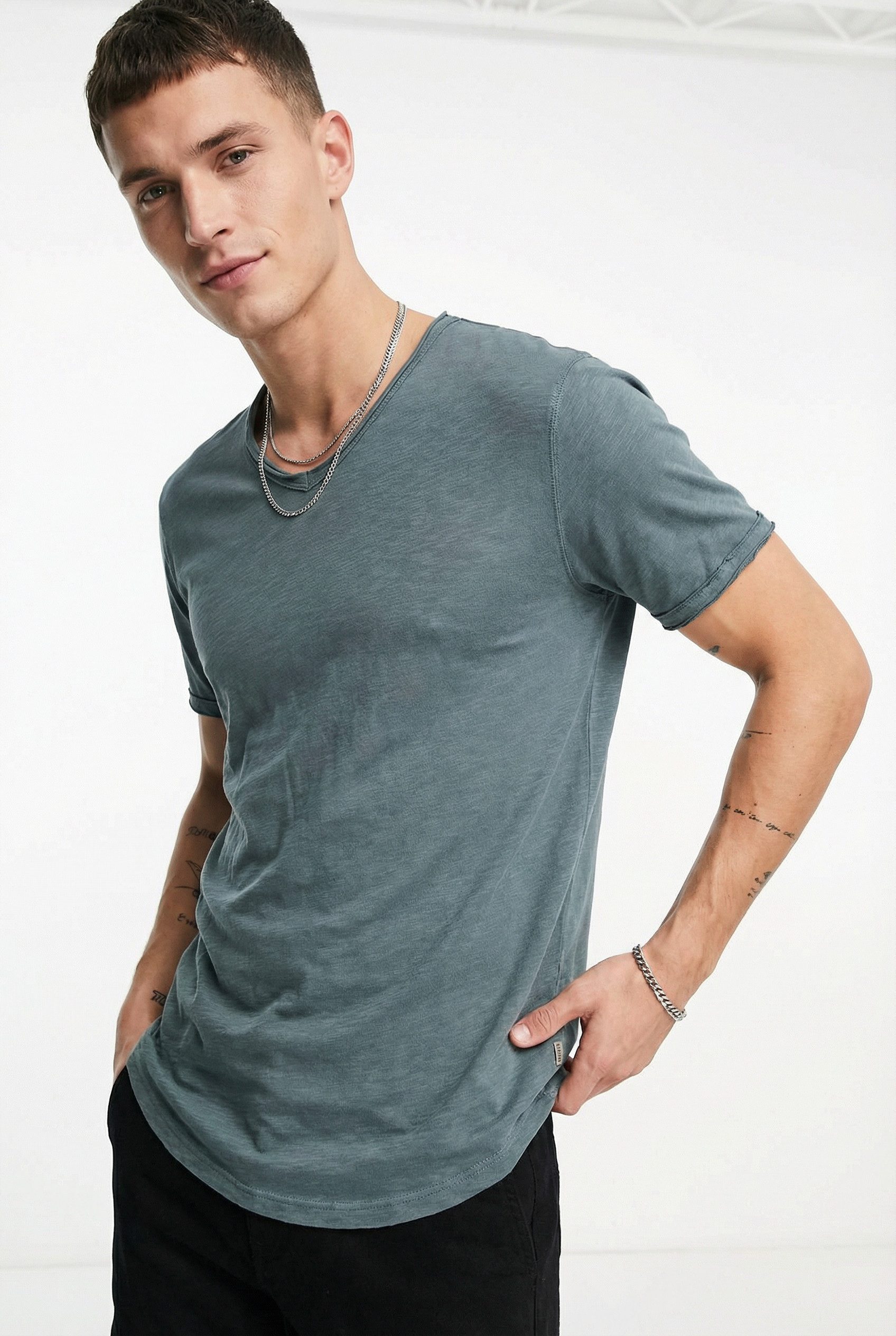 V-Shirt ONSBENNE LONGY V-NECK SS TEE NOOS