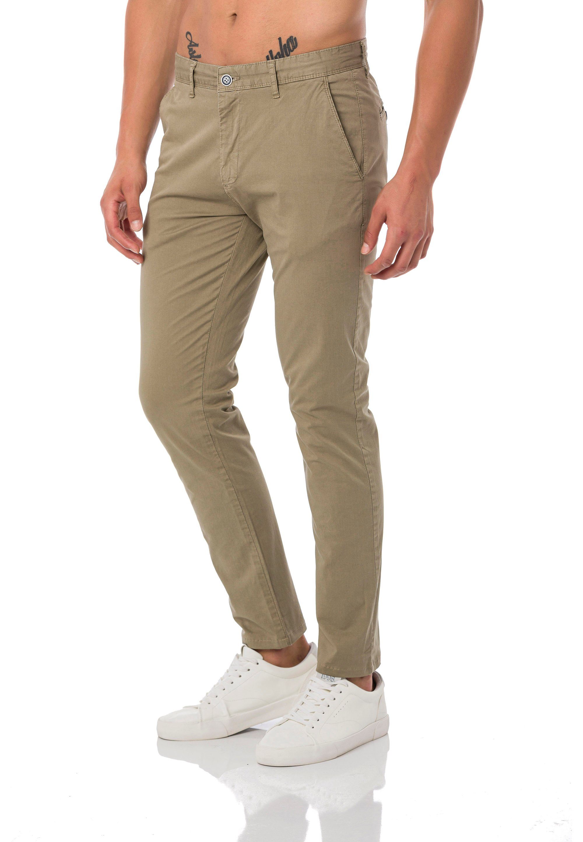 RedBridge Chinohose Premium Khaki Hose kombinierbar vielseitig Allrounder