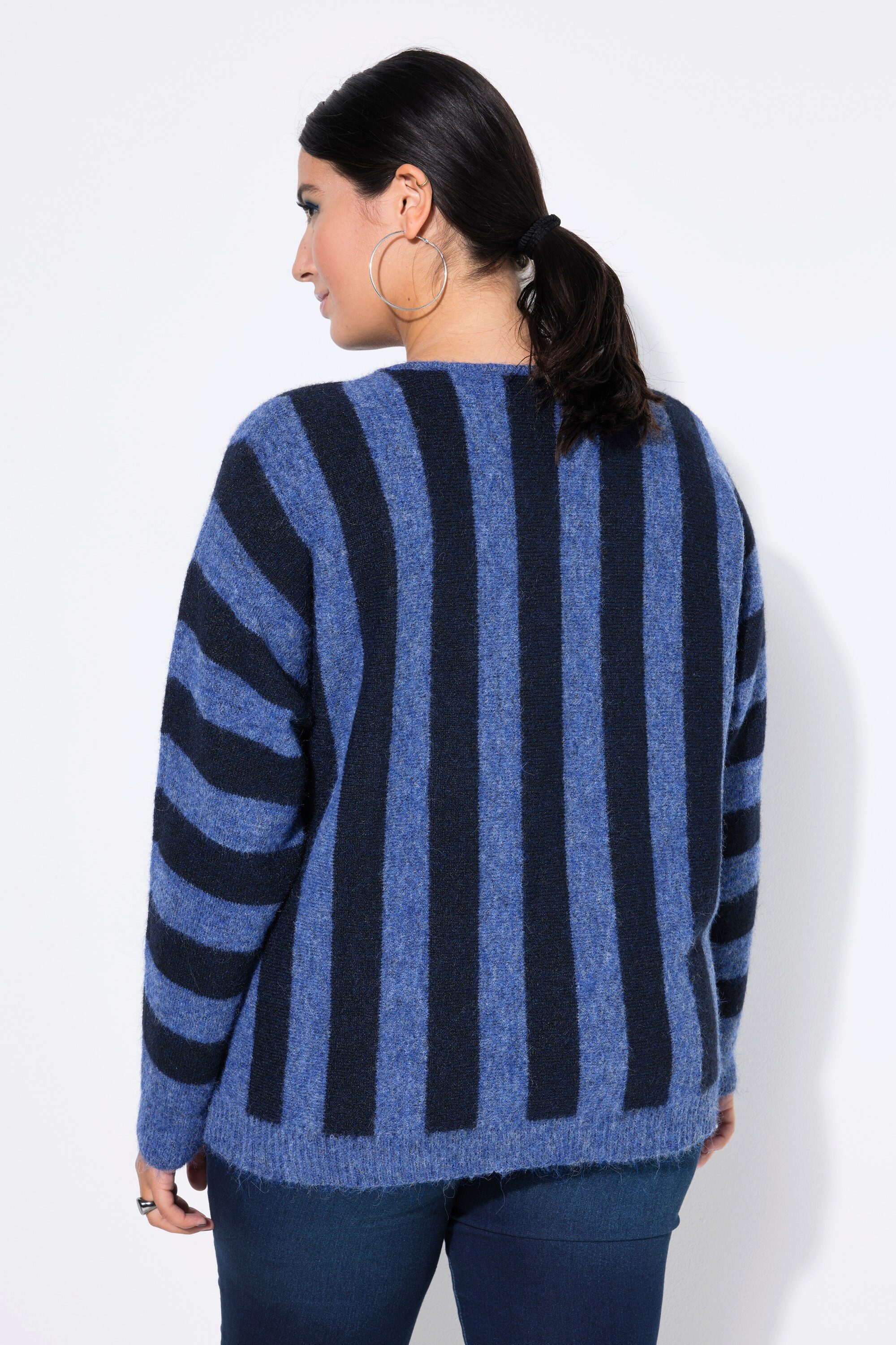 Studio Untold Strickpullover Pullover oversized Streifen Fledermausärmel
