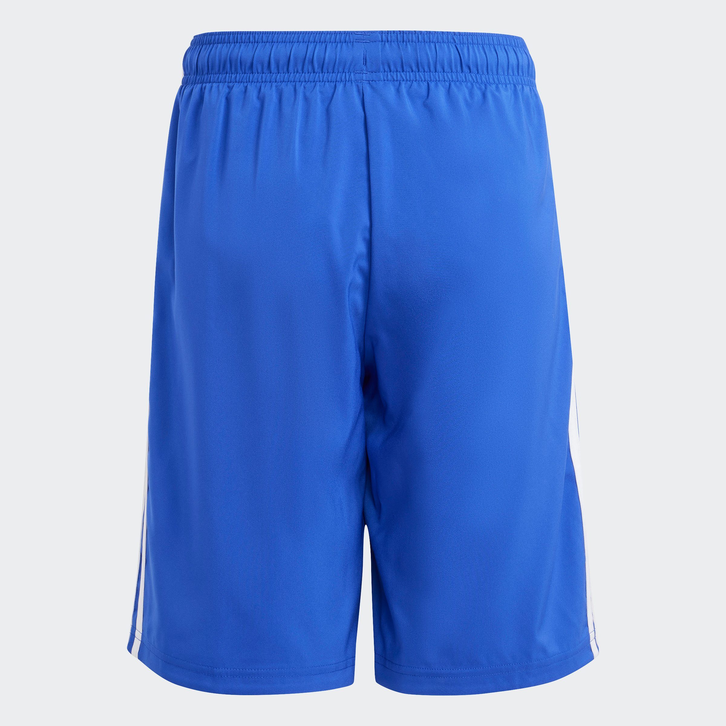 3-STREIFEN (1-tlg) White ESSENTIALS adidas WOVEN / Blue Shorts Semi Sportswear Lucid