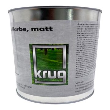 Fritz Krug Feuchtraumfarbe Set 6 x Krug Antischimmelfarbe Matt 0,75 Liter + 1 x SMD LED Baustrah