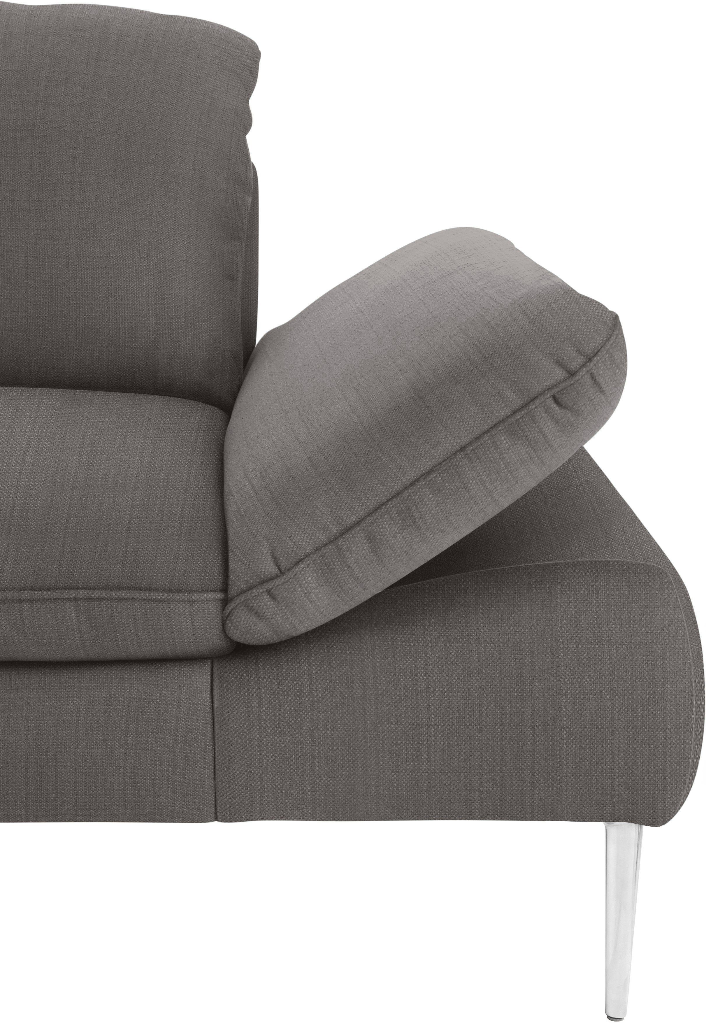 2-Sitzer Füße Breite silber mit W.SCHILLIG matt, Sitztiefenverstellung, 202 cm enjoy&MORE,
