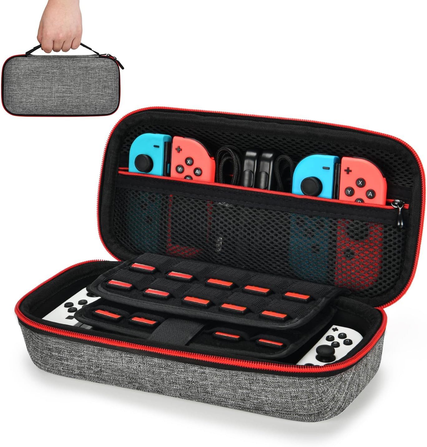 Tasche für NS Switch 2 Stck Verbesserte Version Harte Reise Hülle Zubehör Nintendo