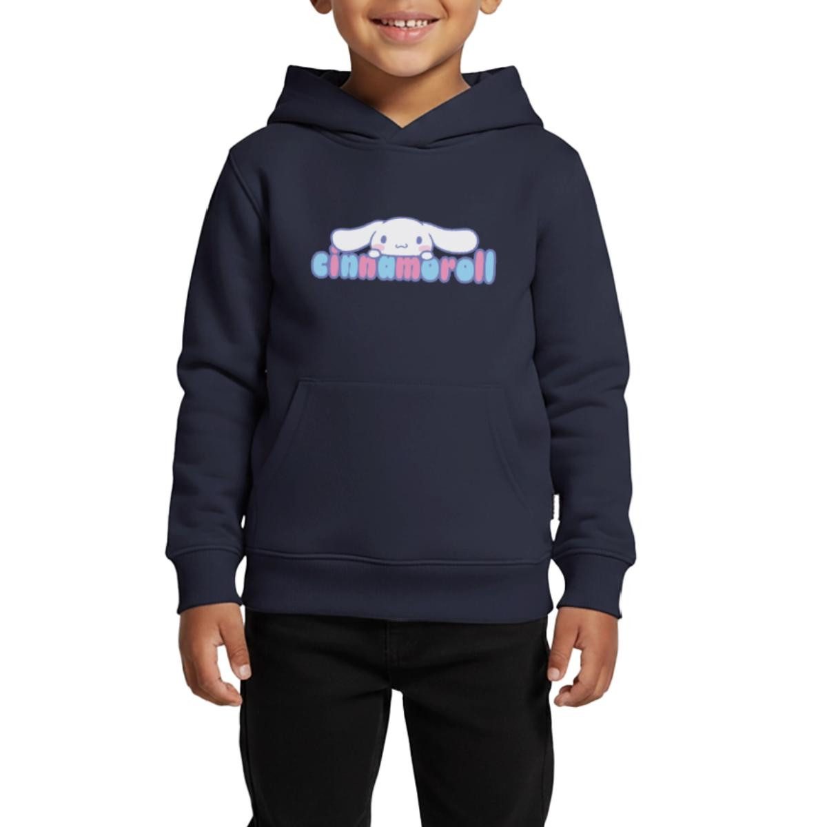 Hoodie Cinnamoroll Guckt Über Schriftzug Kinder Premium Hoodie