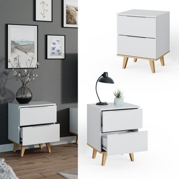 Vicco Kommode Sideboard Anrichte Nautica klein Weiß / Buche