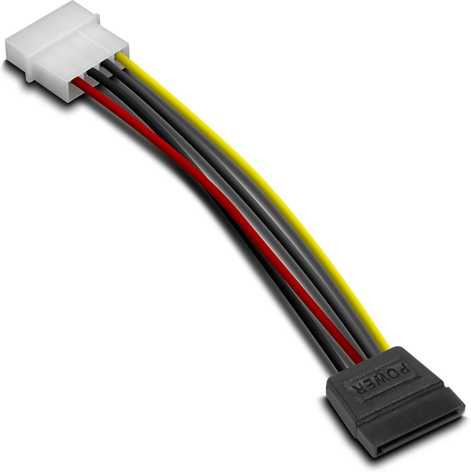 Speedlink Speedlink SATA Stromkabel 15 cm Molex 4-pol auf SATA 15-pol Flachkabel Adapter gerade, 0.15 cm, Strom Kabel Festplattenkabel Ladekabel Datenkabel für HDD SDD PC