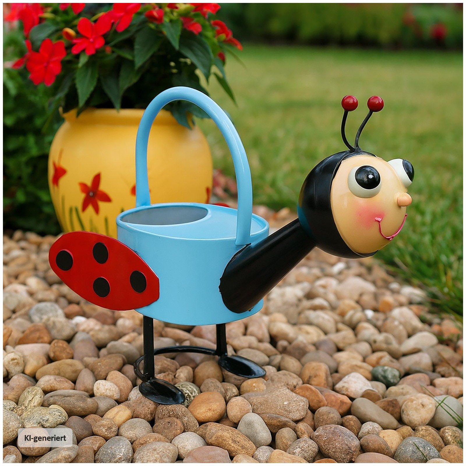 HTI-Living Gartenfigur Gartendekoration Kanne Käfer, (Stück, 1 St., 1 Gießkanne), Gießkanne