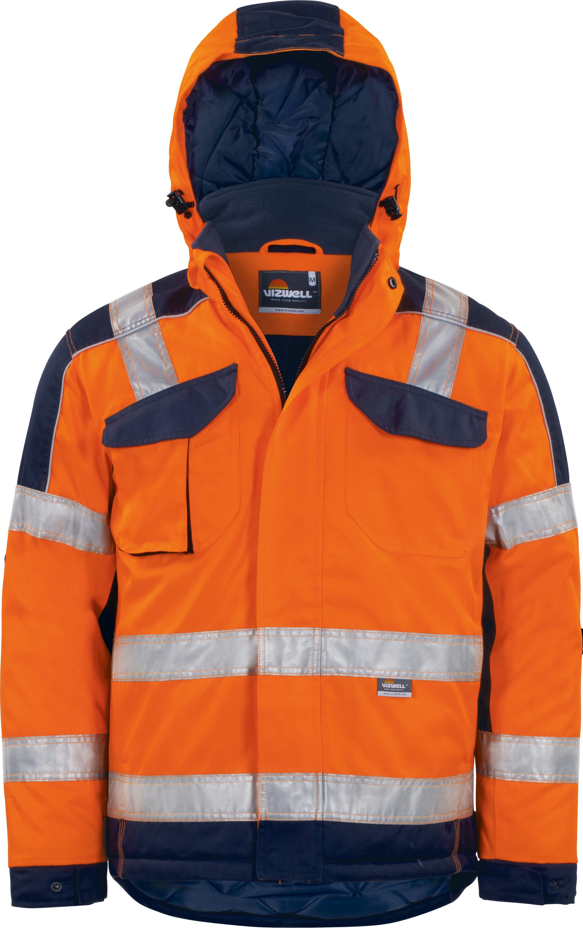 Arbeitshose Arbeitsjacke Warnschutz-Kontrast-Jacke Größe S
