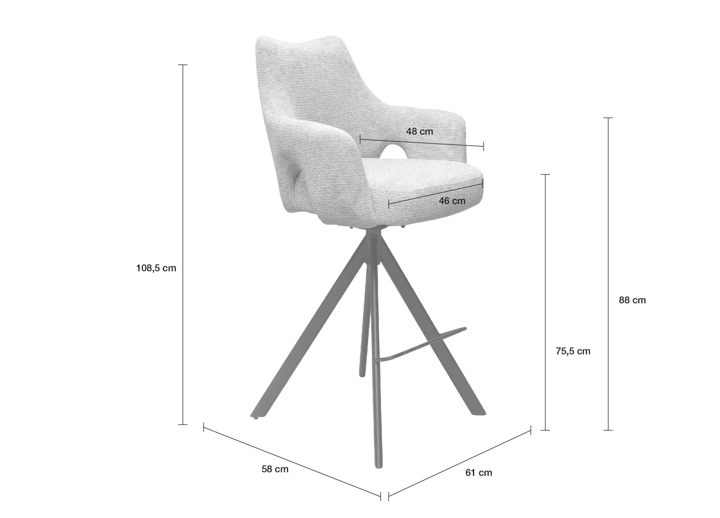 LC Home Barhocker »Livrono« Webstoff Barhocker günstig online kaufen