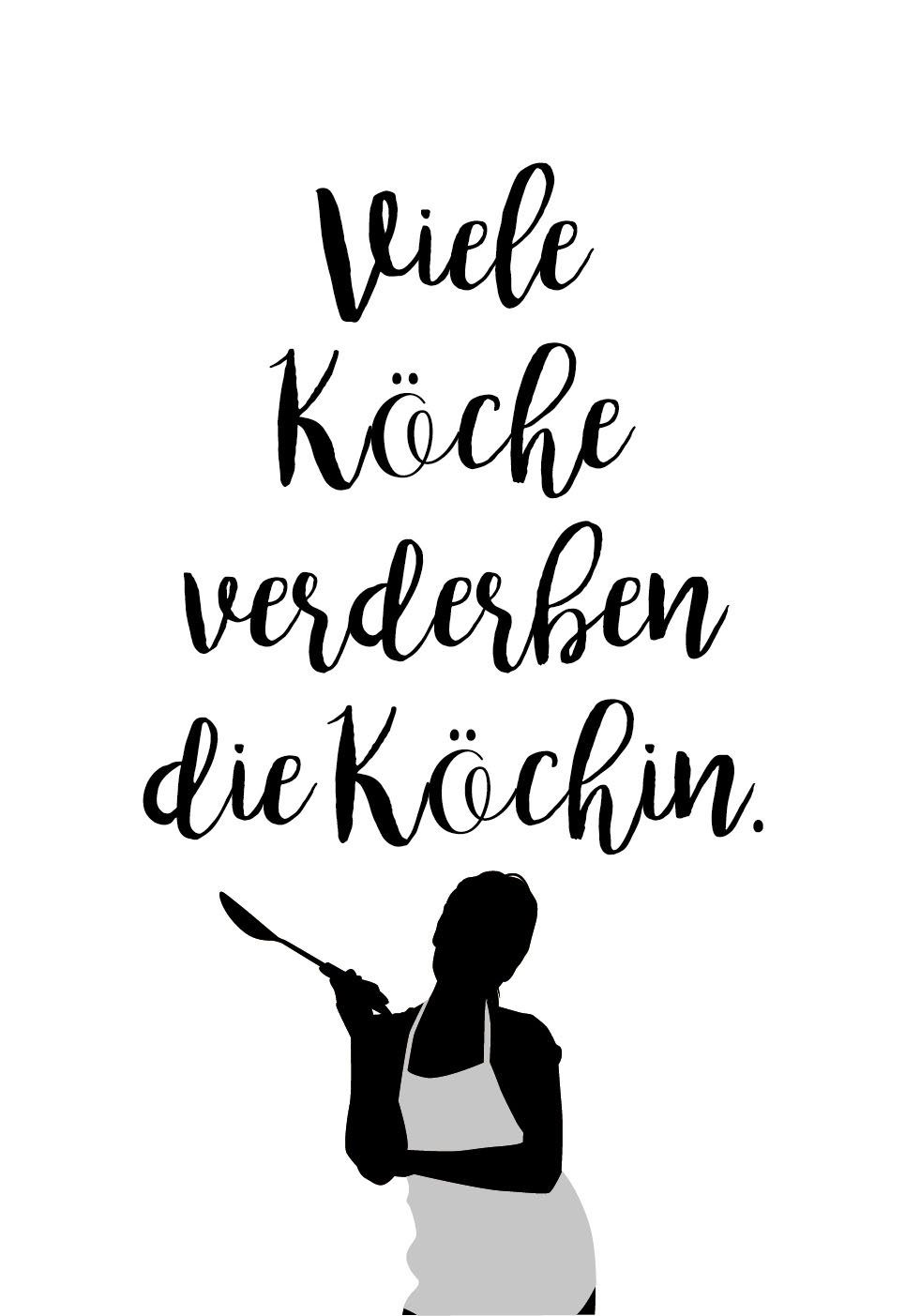 queence Wanddekoobjekt Köchin, Stahlschild, Blechschild, Spruch, Witzig, Wanddeko, retro, 20x30cm