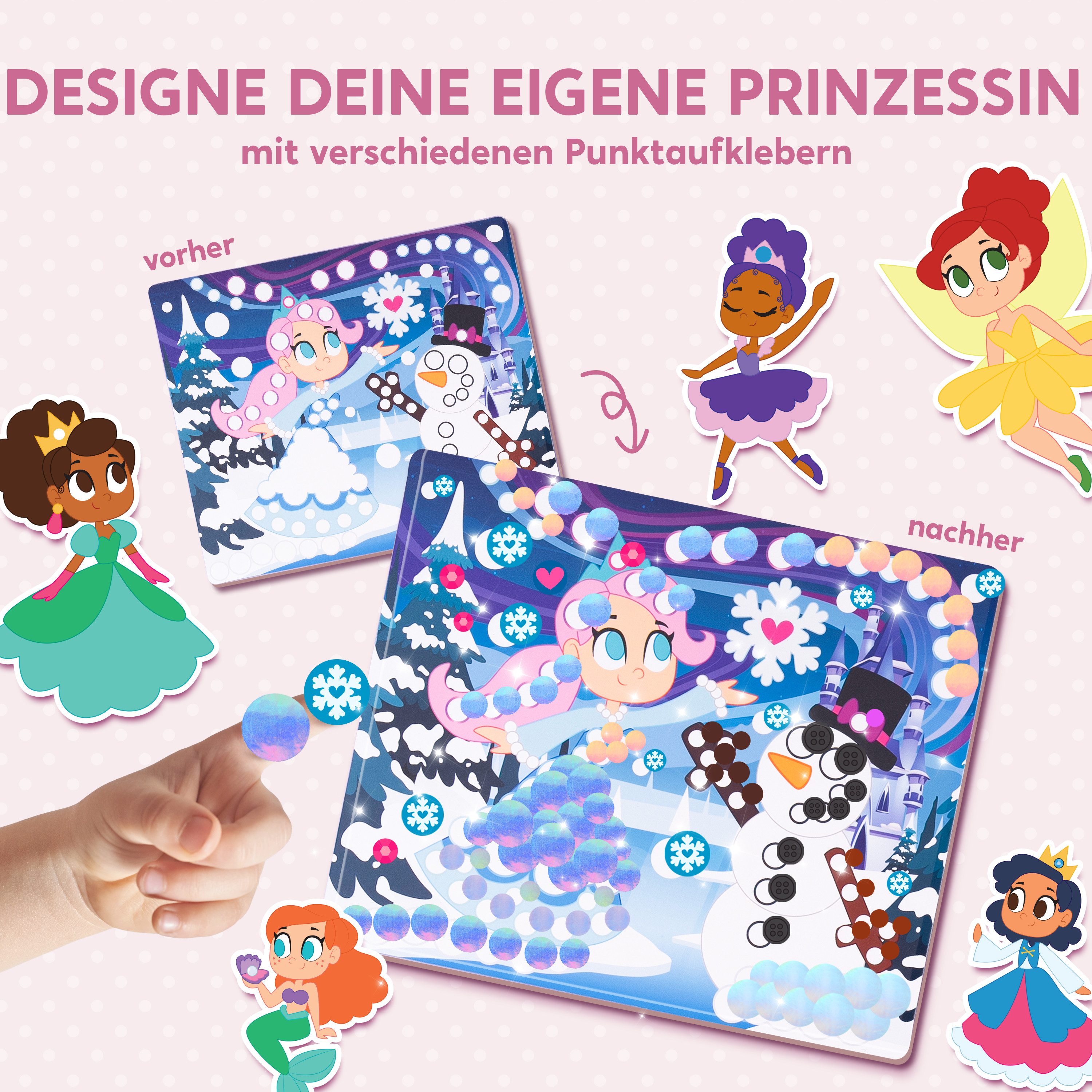 Klever Kits Sticker Klever Kits Dot Art Aktivität, Dot It Einhörner Prinzessinnen