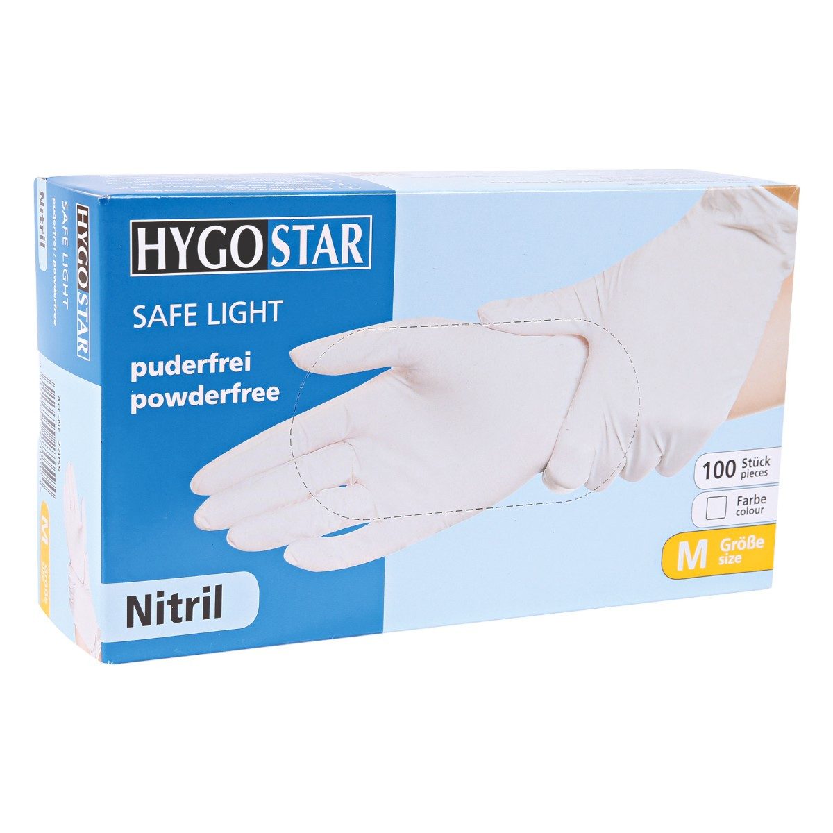 Franz Mensch Nitril-Handschuhe Hygostar "Safe Light", Weiß, 100 Stück günstig online kaufen