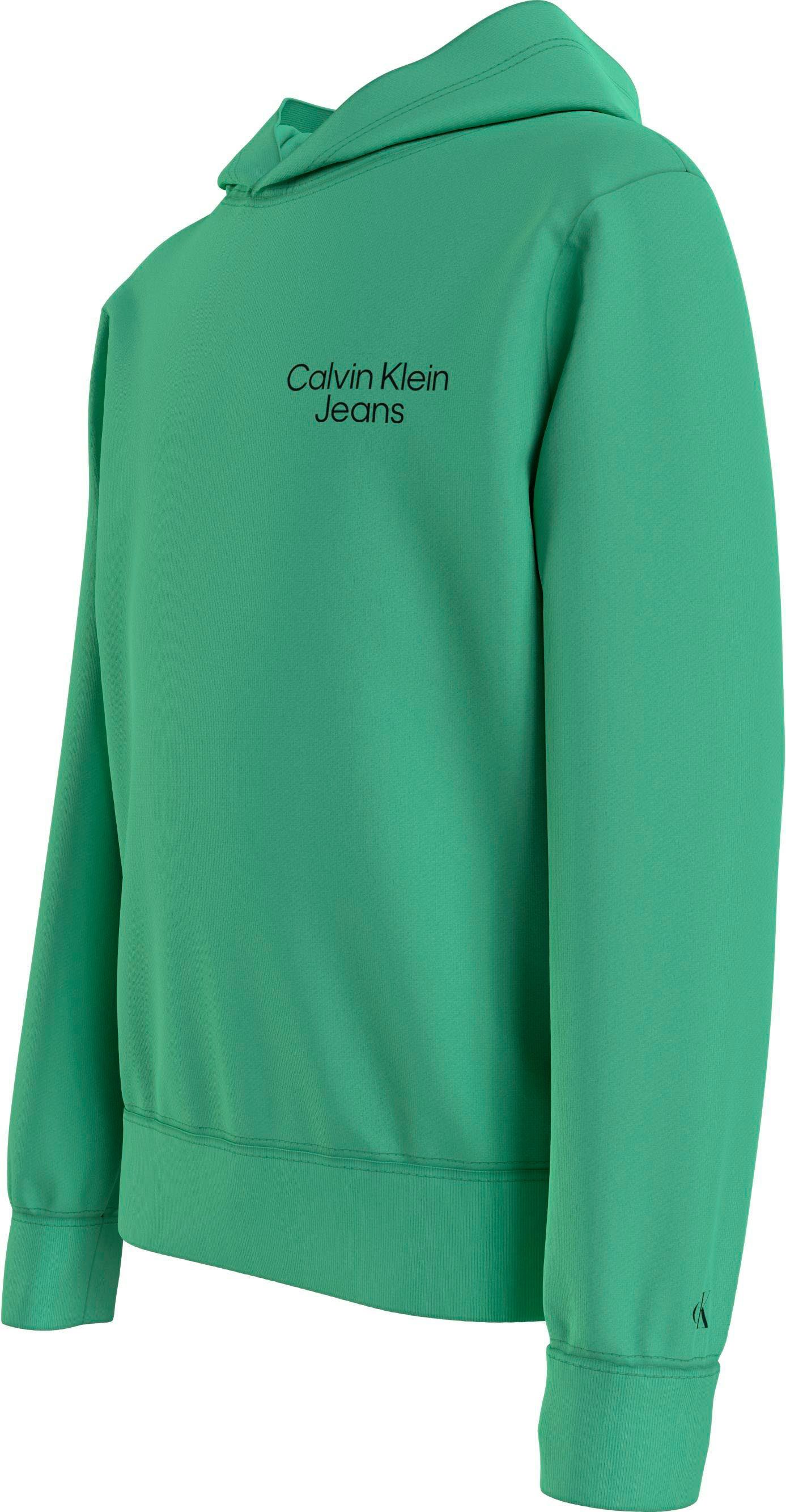 Klein LOGO Kapuzensweatshirt Calvin STACK HOODIE CKJ grün Jeans