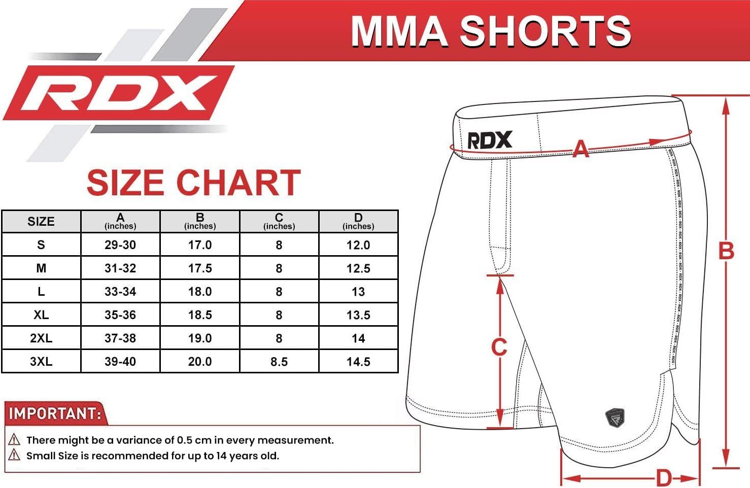 RDX Sports Herren, Shorts Herren MMA kurz, Trainingshose WHITE Kickboxen Trainingsshorts RDX Sporthose