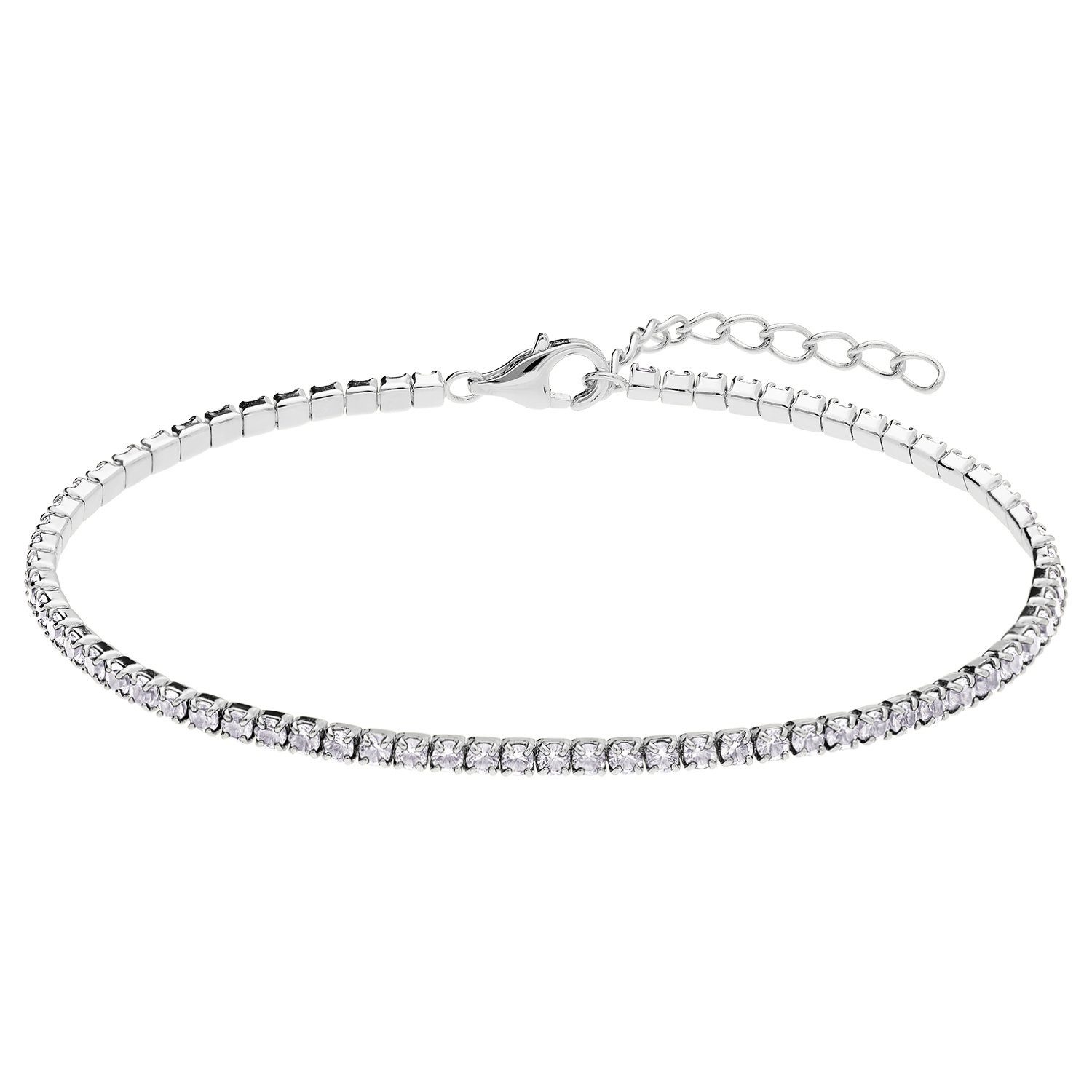 LUCARDI Tennisarmband Armband - 925 Silber - Silber - Zirkonia - Damen