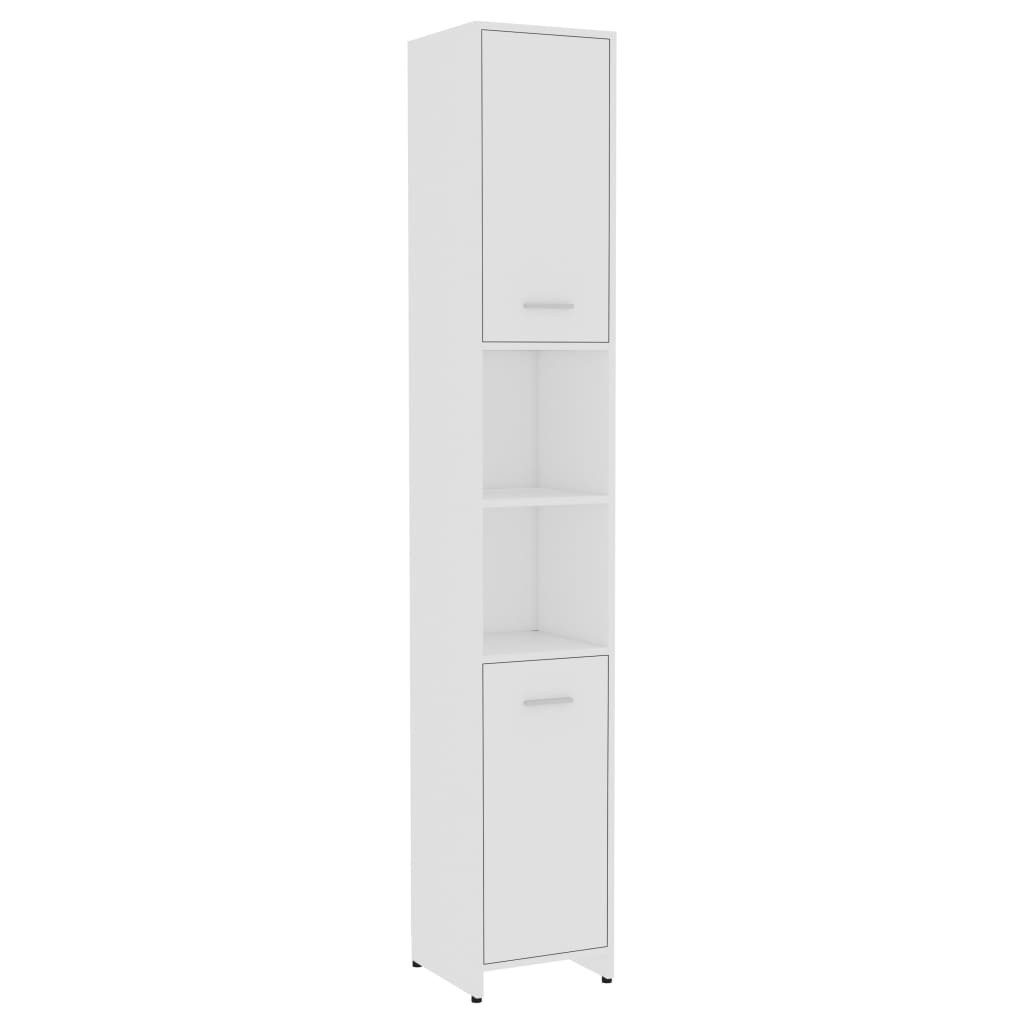 Mehrzweckschrank NA Badezimmerschrank Hochschrank Regal Nischenschrank Weiß 30x30x183,5