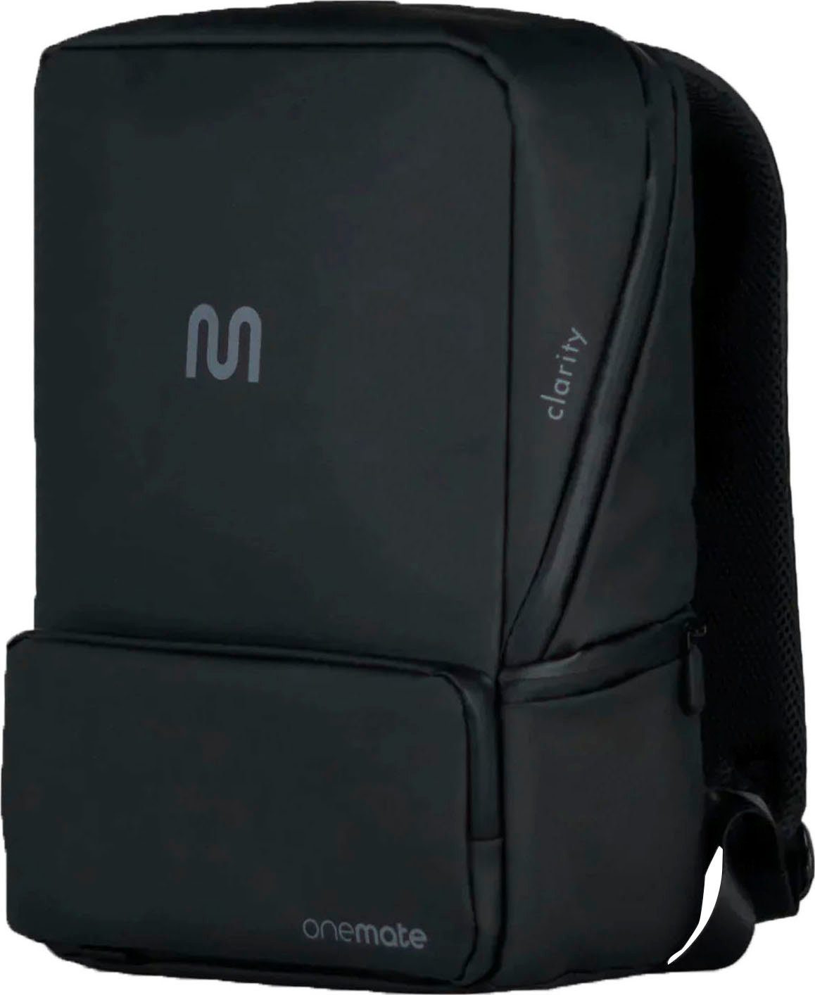 mit Laptopfach; recycelten aus PET-Flaschen onemate Clarity, schwarz, Daypack