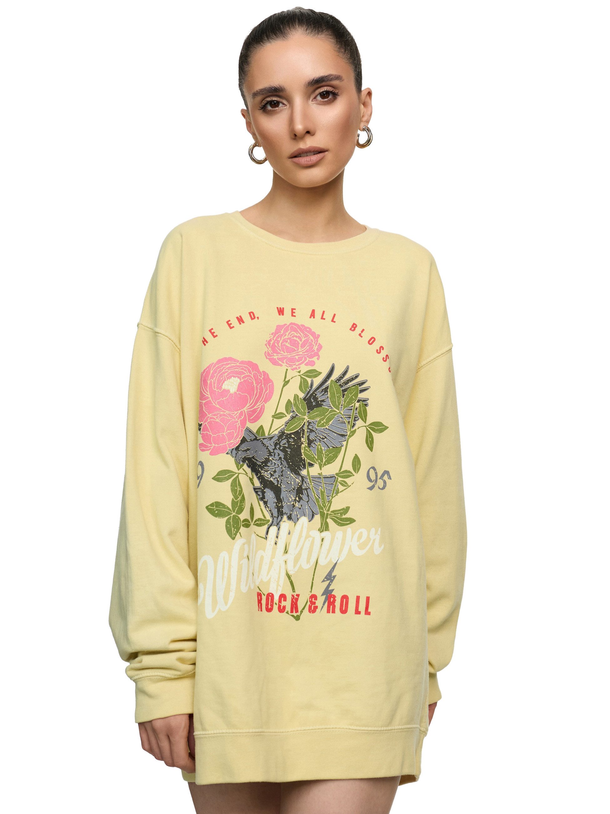 Worldclassca Sweatshirt Worldclassca Oversized Sweatshirt WILDFLOWER günstig online kaufen