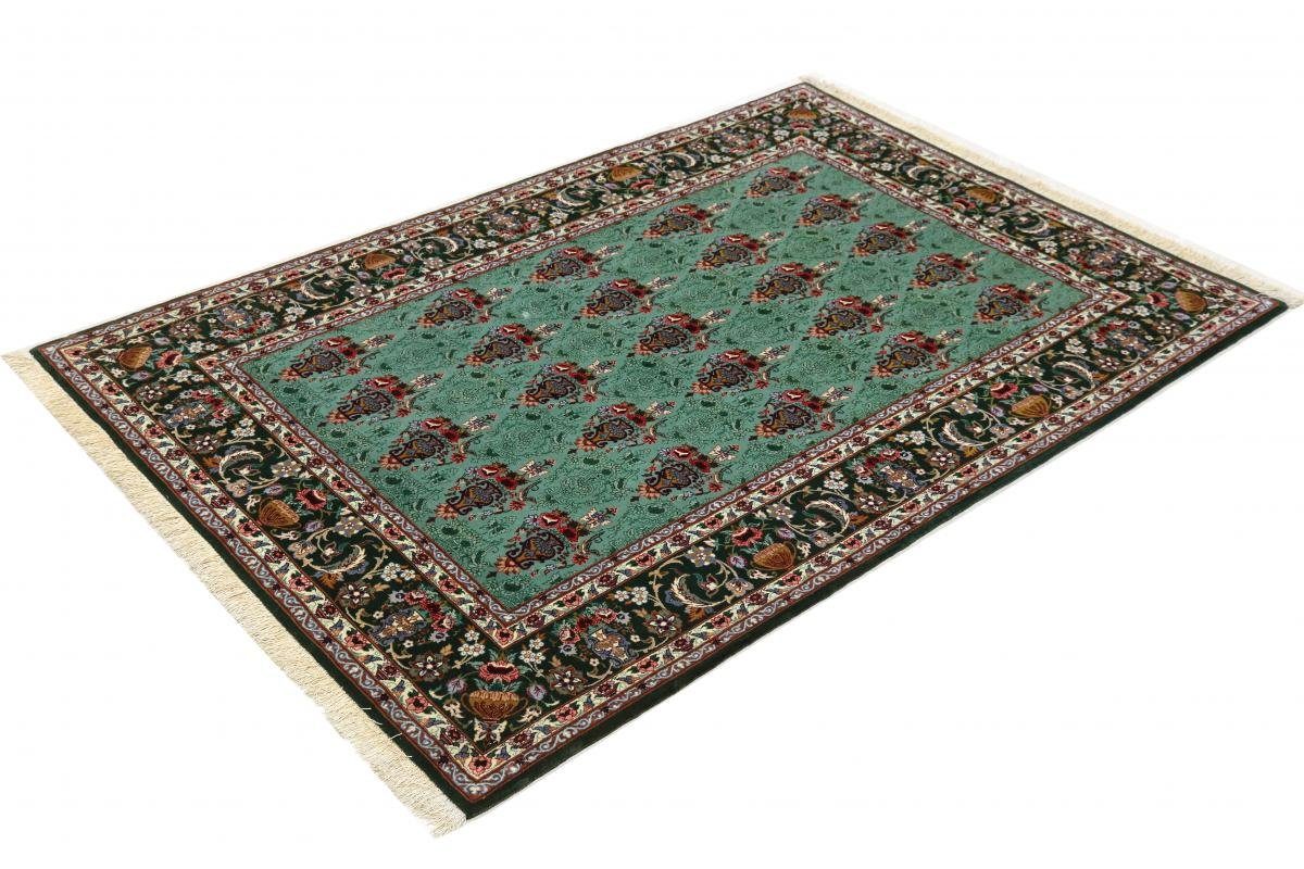 Orientteppich, rechteckig, 129x194 Höhe: Handgeknüpfter Isfahan Nain Trading, Orientteppich 6 mm Seidenkette