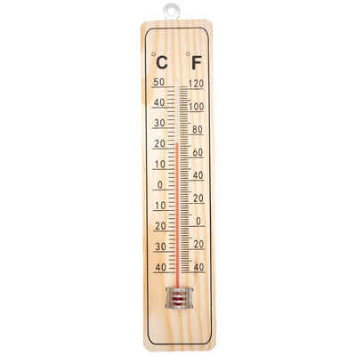 TSB Werk Raumthermometer Thermometer Innenthermometer Außenthermometer, 1-tlg., 1-8 Stk, Garten, Analog, Innen, Außen, Holz
