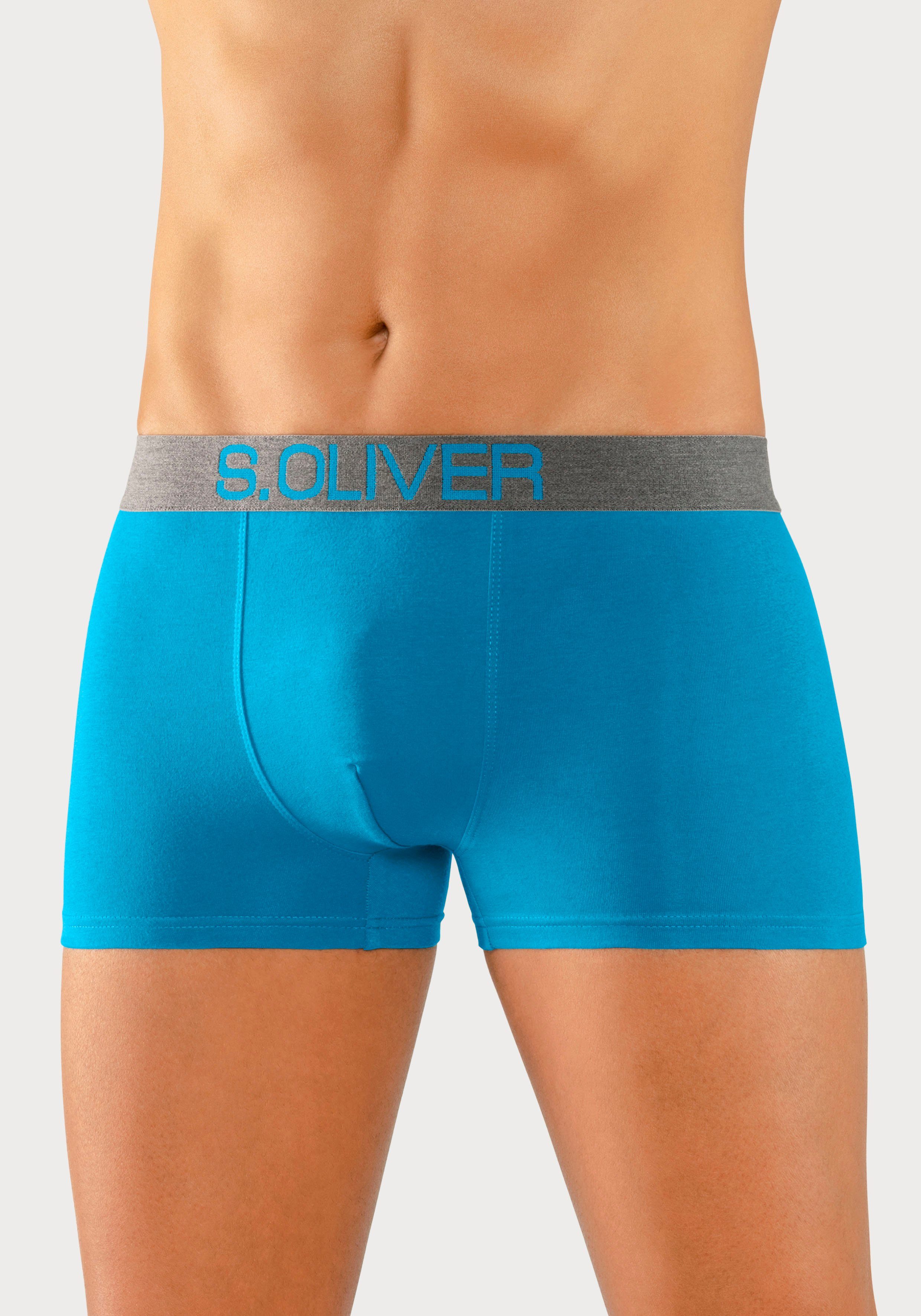 s.Oliver Boxer Boxershorts für Herren (Packung, 4-St) mit kontrastfarbenem Webbund – Bild 2 von 5