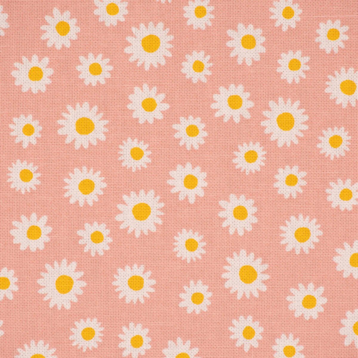 Gänseblümchen Blüten SCHÖNER weiß, LEBEN. SCHÖNER LEBEN. Tischläufer rosa Tischläufer handmade