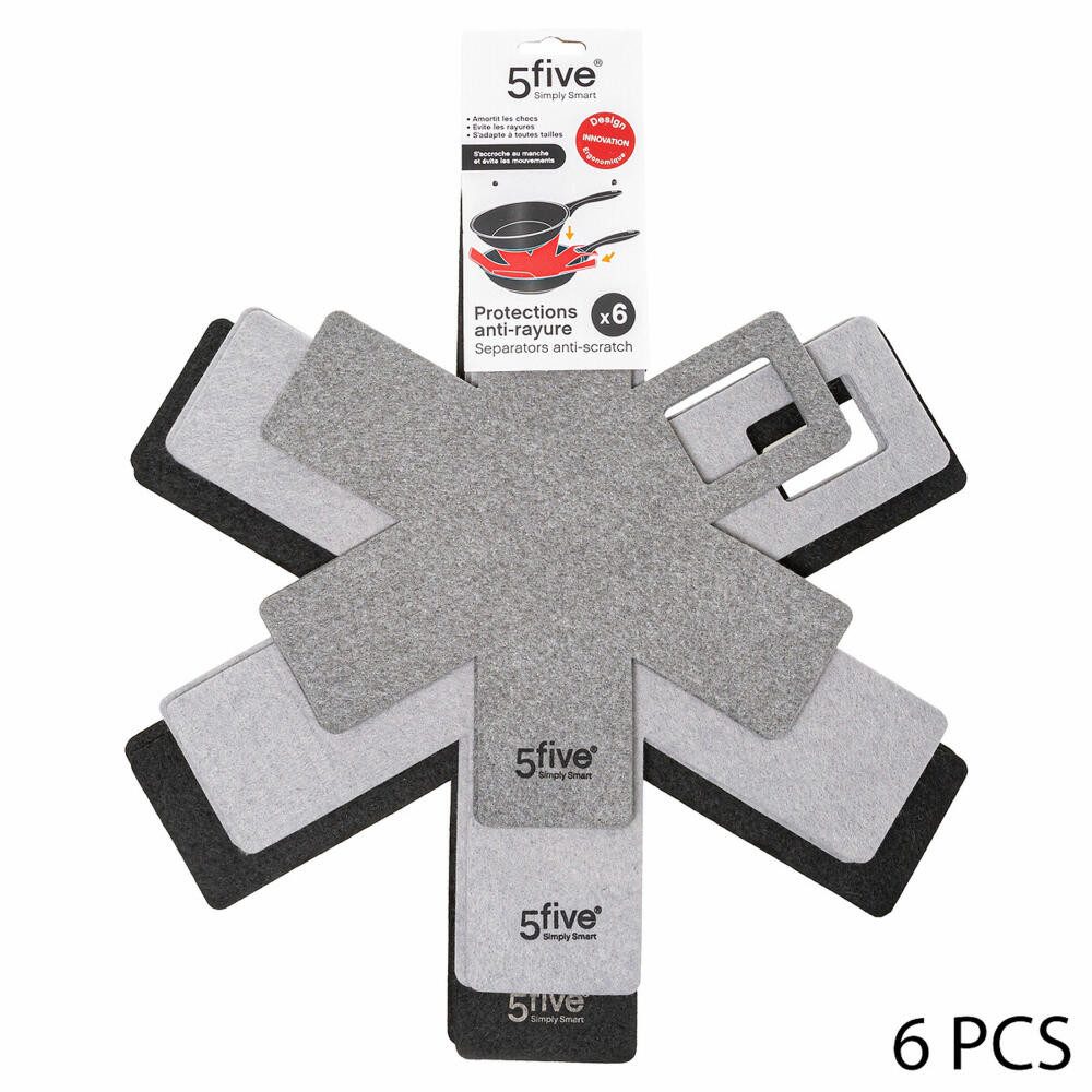 5five Simply Smart Pfannenschoner 6er-Set, Set, 6-tlg.