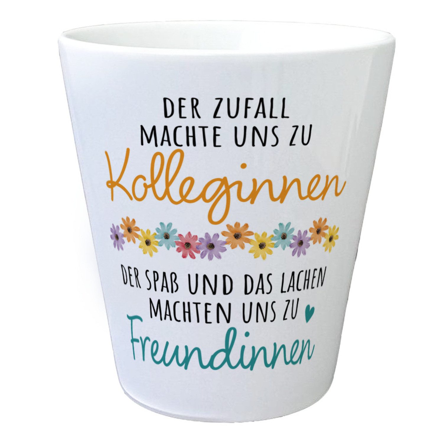 speecheese Blumentopf Beste Kollegin Blumentopf mit Spruch Zufall Kollegen Lachen Freunde