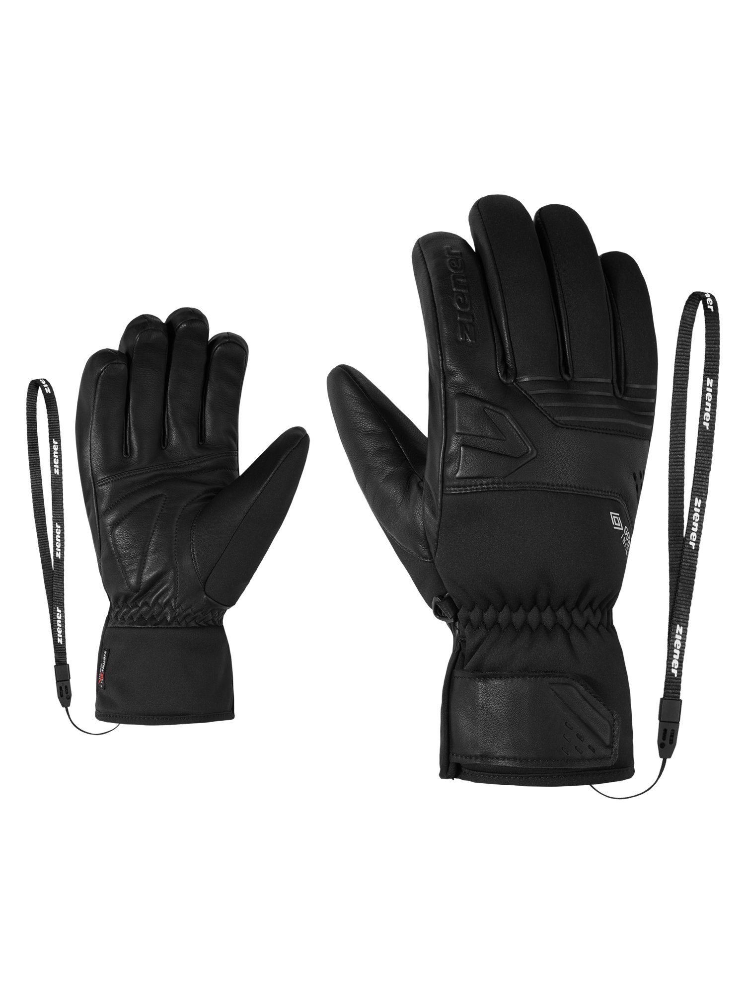 Ziener Skihandschuhe GILAR GTX INF, Kombination aus feinem Lammleder und  Softshell Materialien | Handschuhe