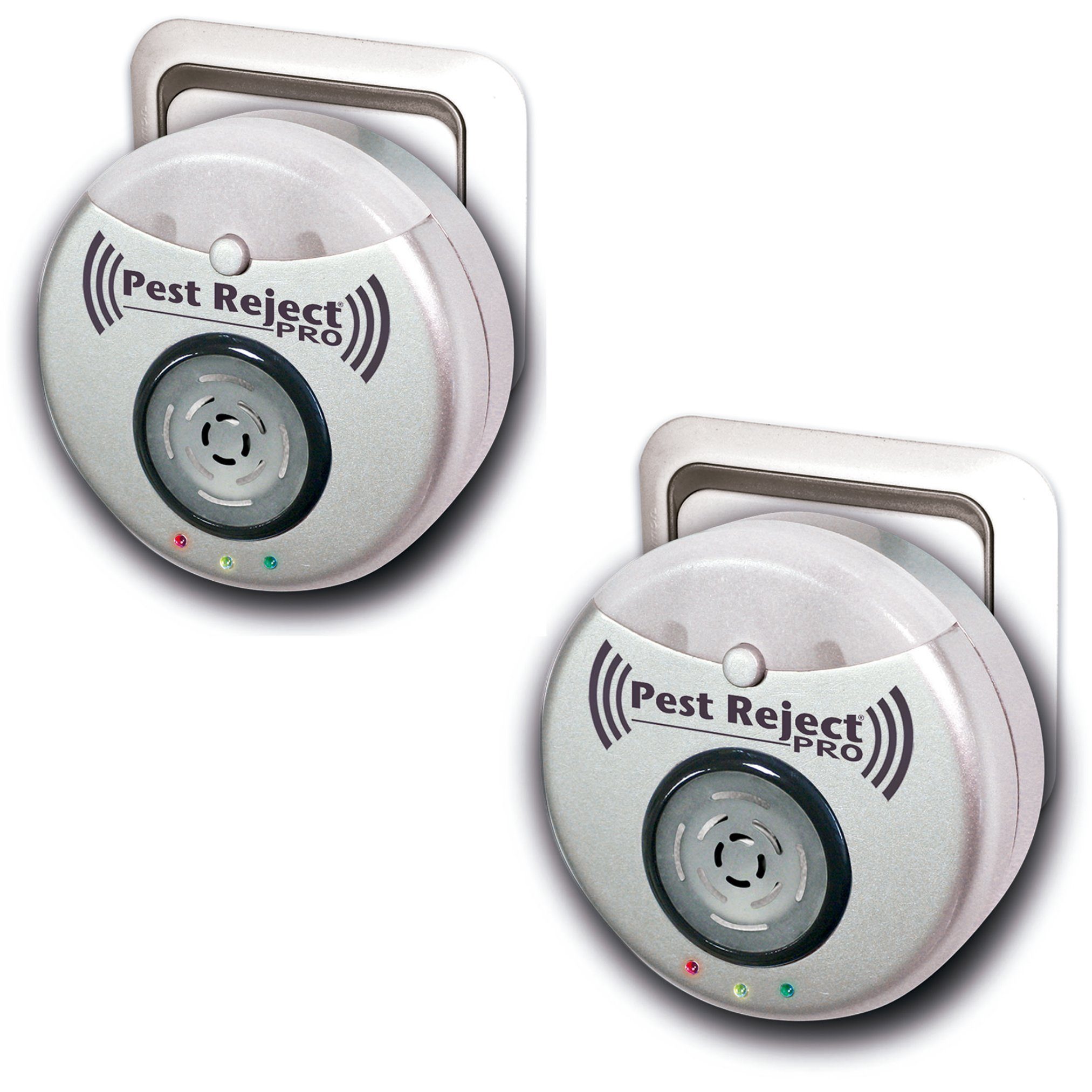 Pest Reject® Ultraschall-Tierabwehr Pest Reject Pro Insektenvertreiber, Spar-Set 2-tlg., 1er oder 2er Pack, Keine Chemie bis zu 200m2 mit Nachtlicht für die Steckdose