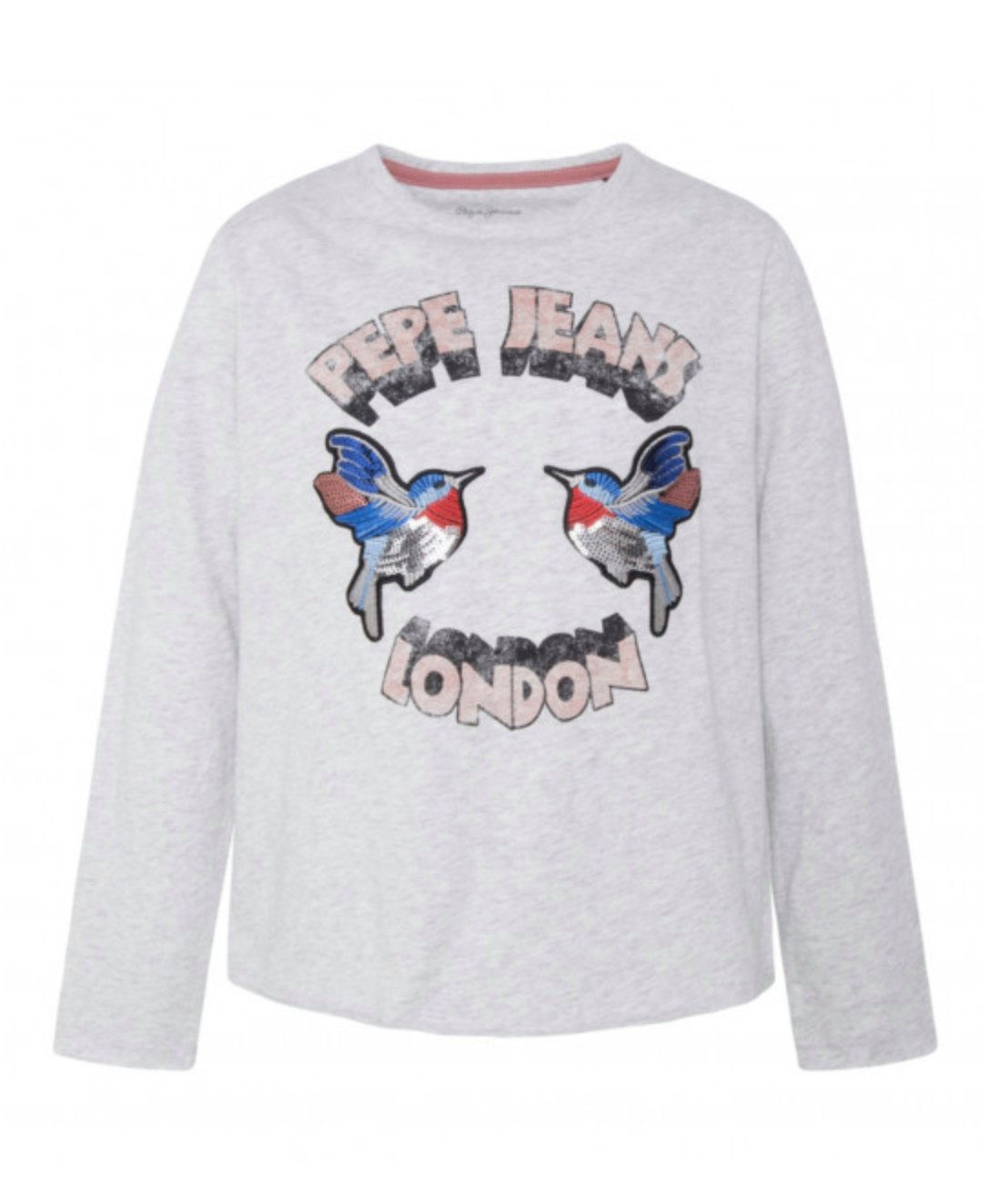 Pepe Jeans Langarmshirt Mädchen Langarmshirt aus Baumwolle mit Printmotiv