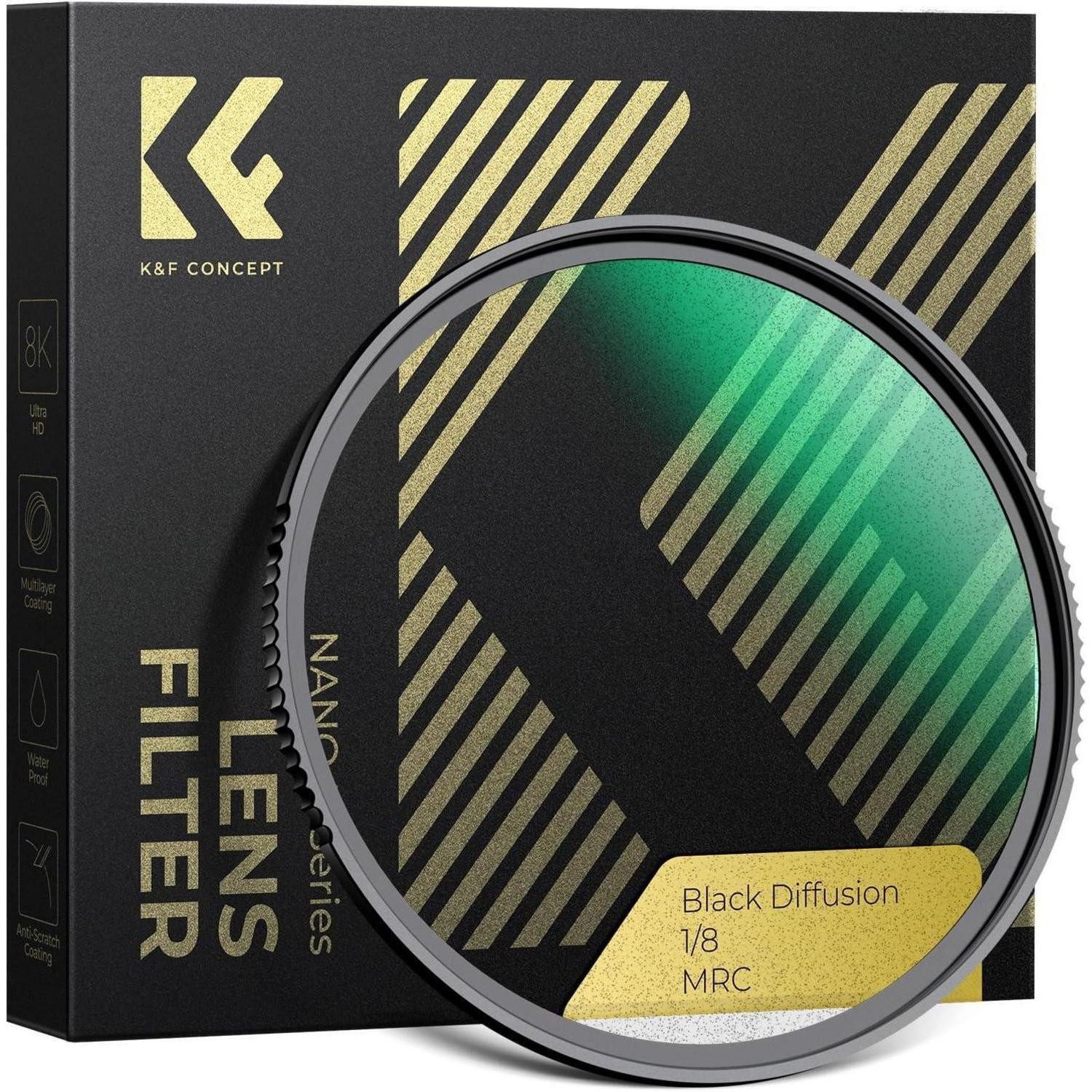 LuxusKollektion Nano-X Black-Mist 1/8 Filter 72mm Optisches Glas 28x Nano-Beschichtung Weichzeichner