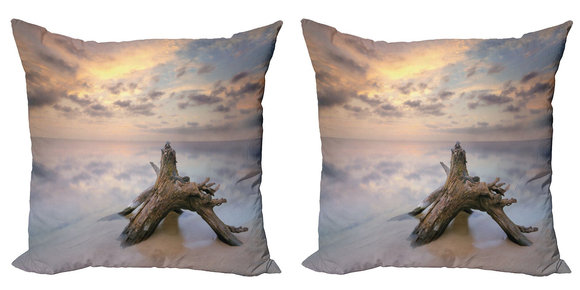Digital Abakuhaus Beach (2 Doppelseitiger Sonnenaufgang Digitaldruck, Sandy Modern Accent Kissenbezüge auf Stück),