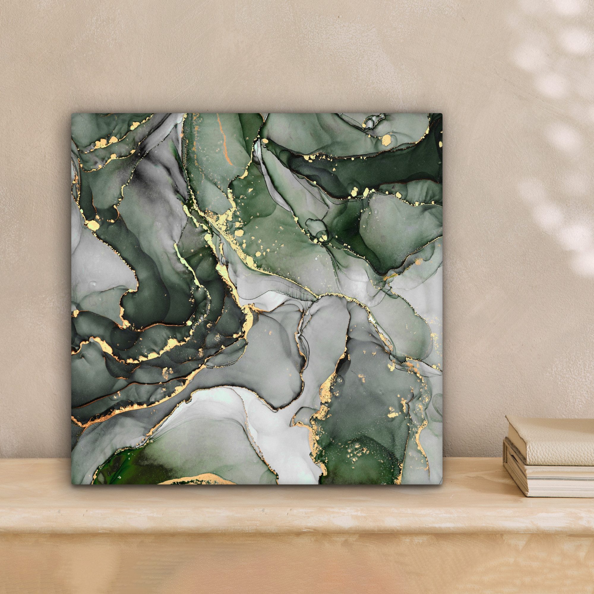 OneMillionCanvasses® Leinwandbild Luxus - Marmor - Grün, Fotodruck (1 St), günstig online kaufen