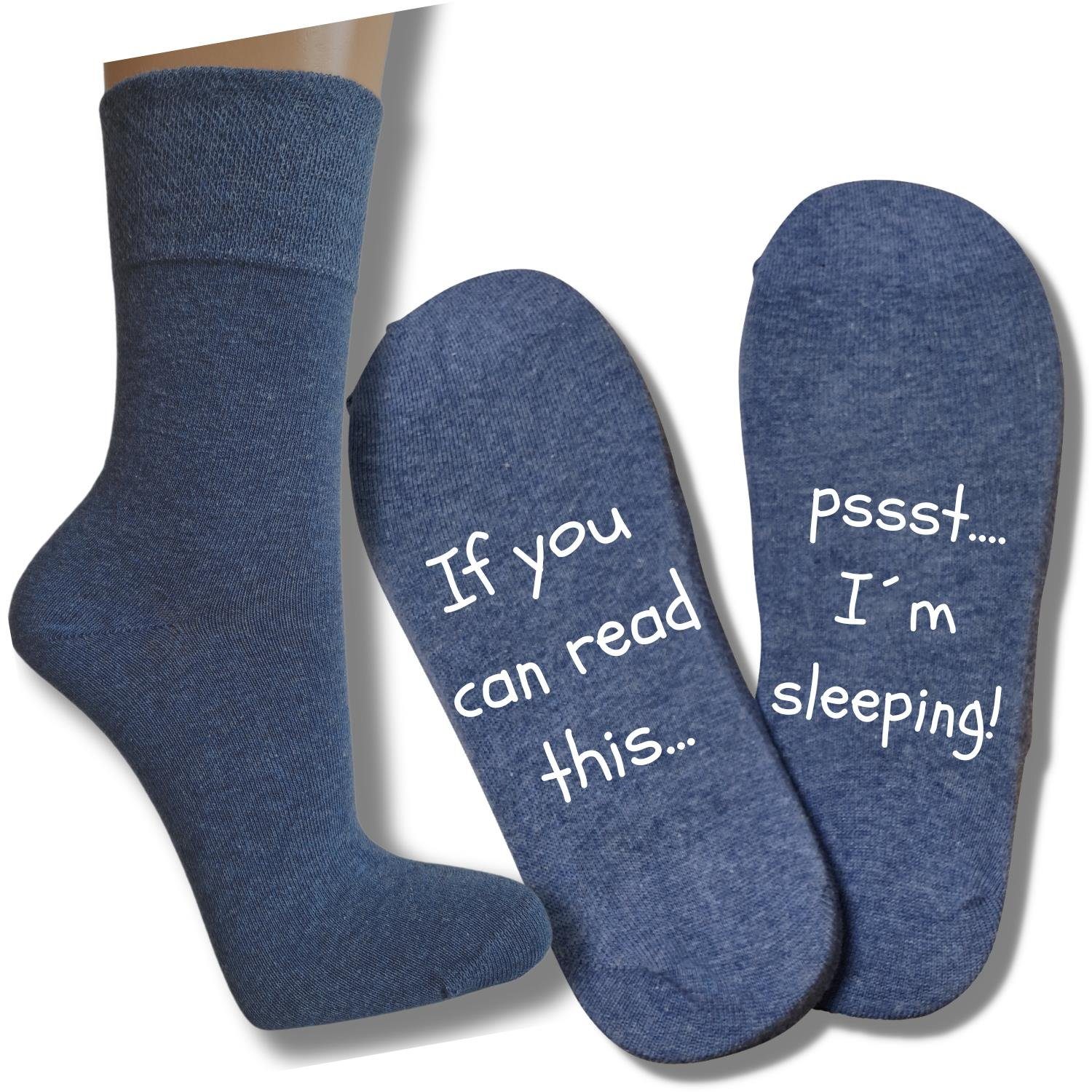 bentini Freizeitsocken Spruch Socken - I´m sleeping (1-Paar) jeans