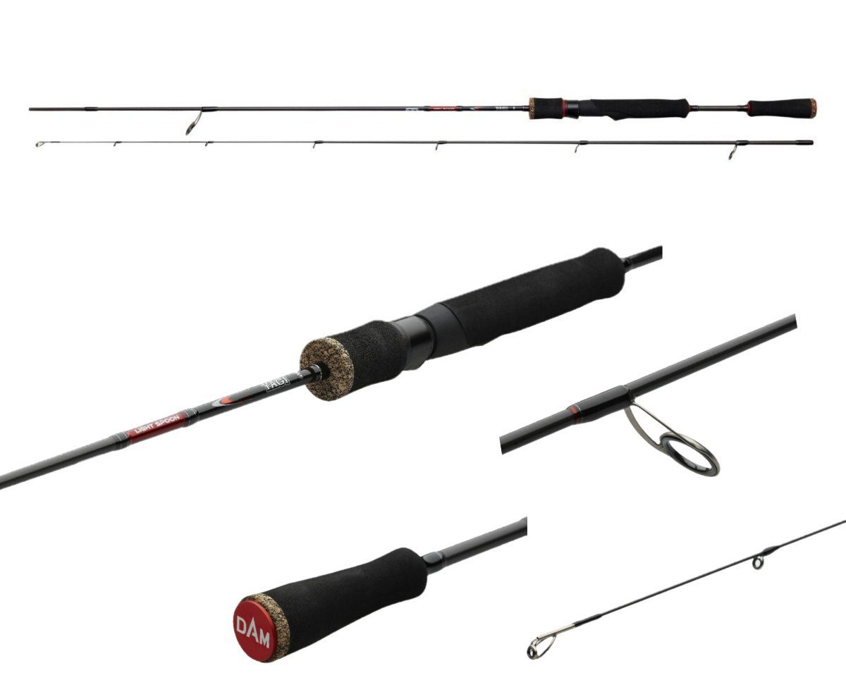 DAM Fishing Spinnrute Yagi Light Spoon Spinnrute 1.90m Spoonrute Forelle Barsch Raubfisch, (2-tlg), Blanks wurden überarbeitet um Aktion, Empfindlichkeit zu verbessern