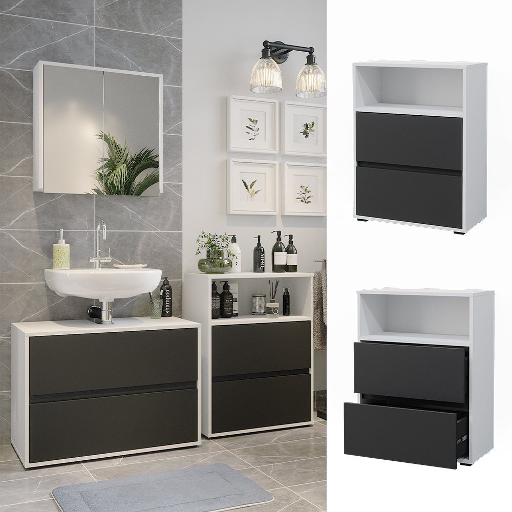 Vicco Midischrank Maltin, Weiß/Weiß, 60.2 x günstig online kaufen